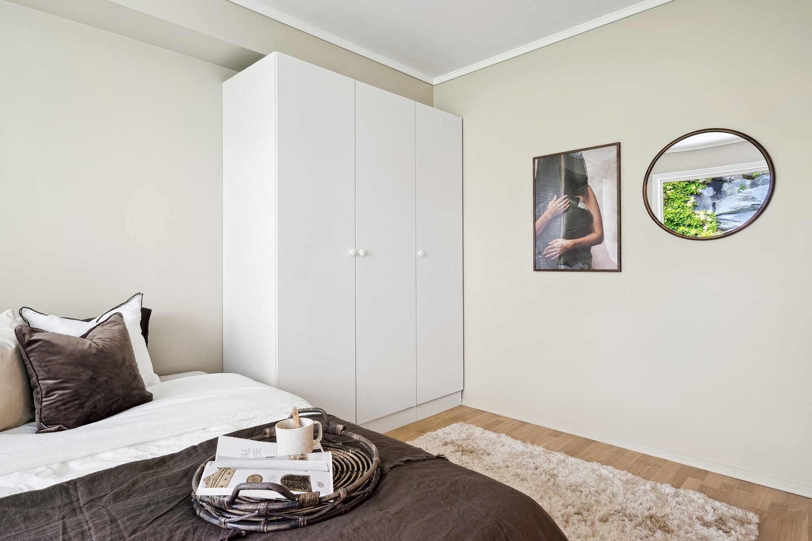 Hovedsoverommet kan innredes med både dobbeltseng og garderobeløsning, Galleribilde