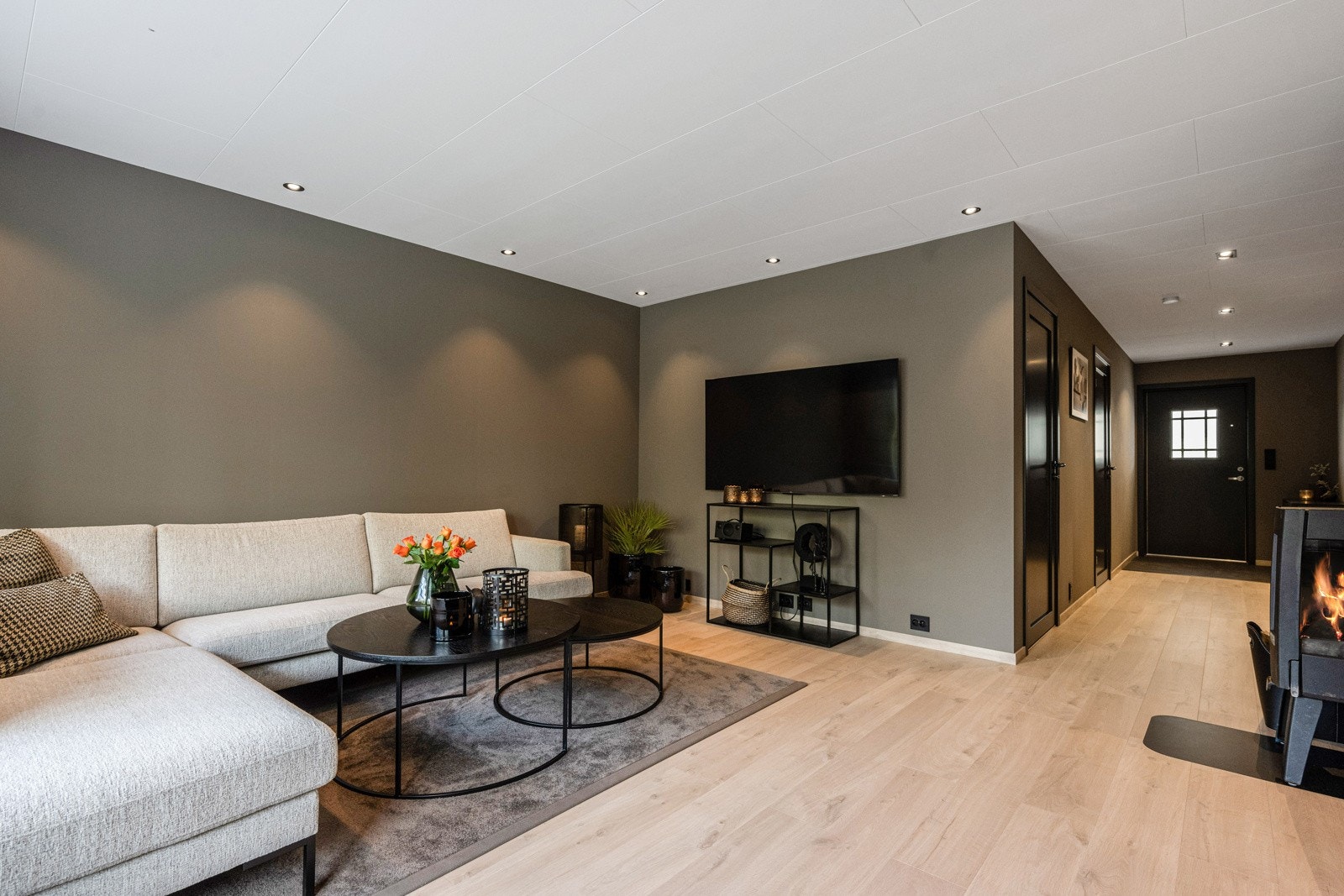 Lekker stue med delikate farger Galleribilde