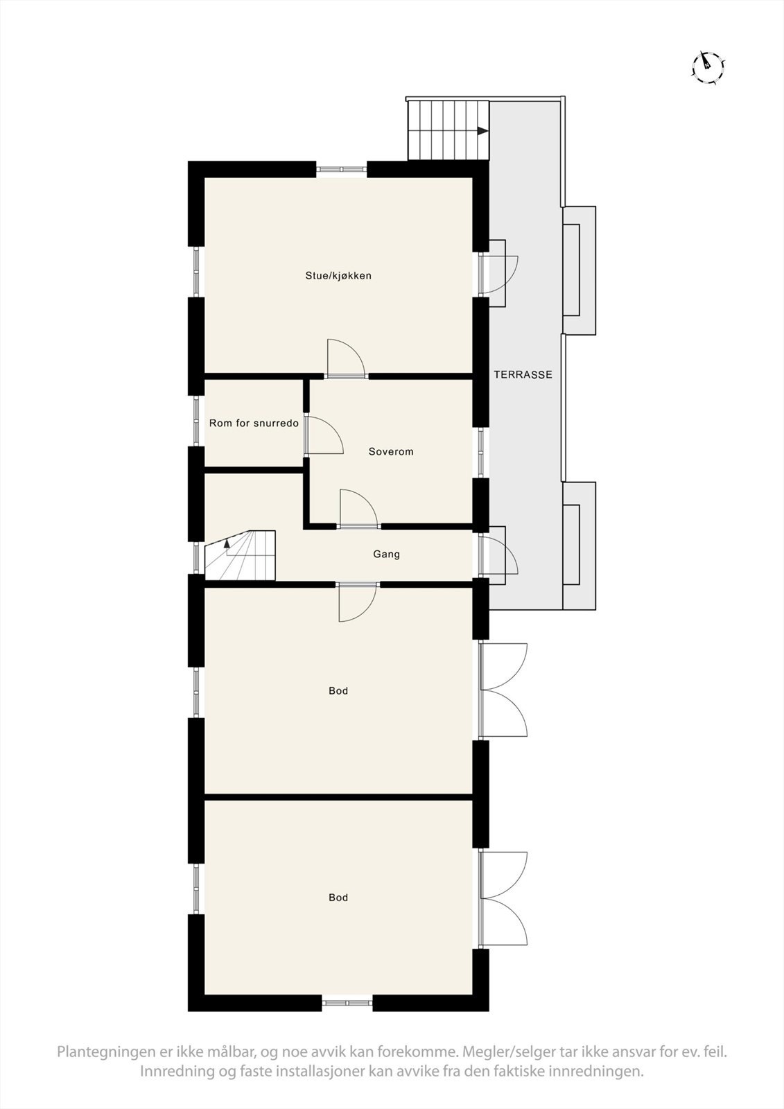 Plantegning 1. etg. uthus Galleribilde