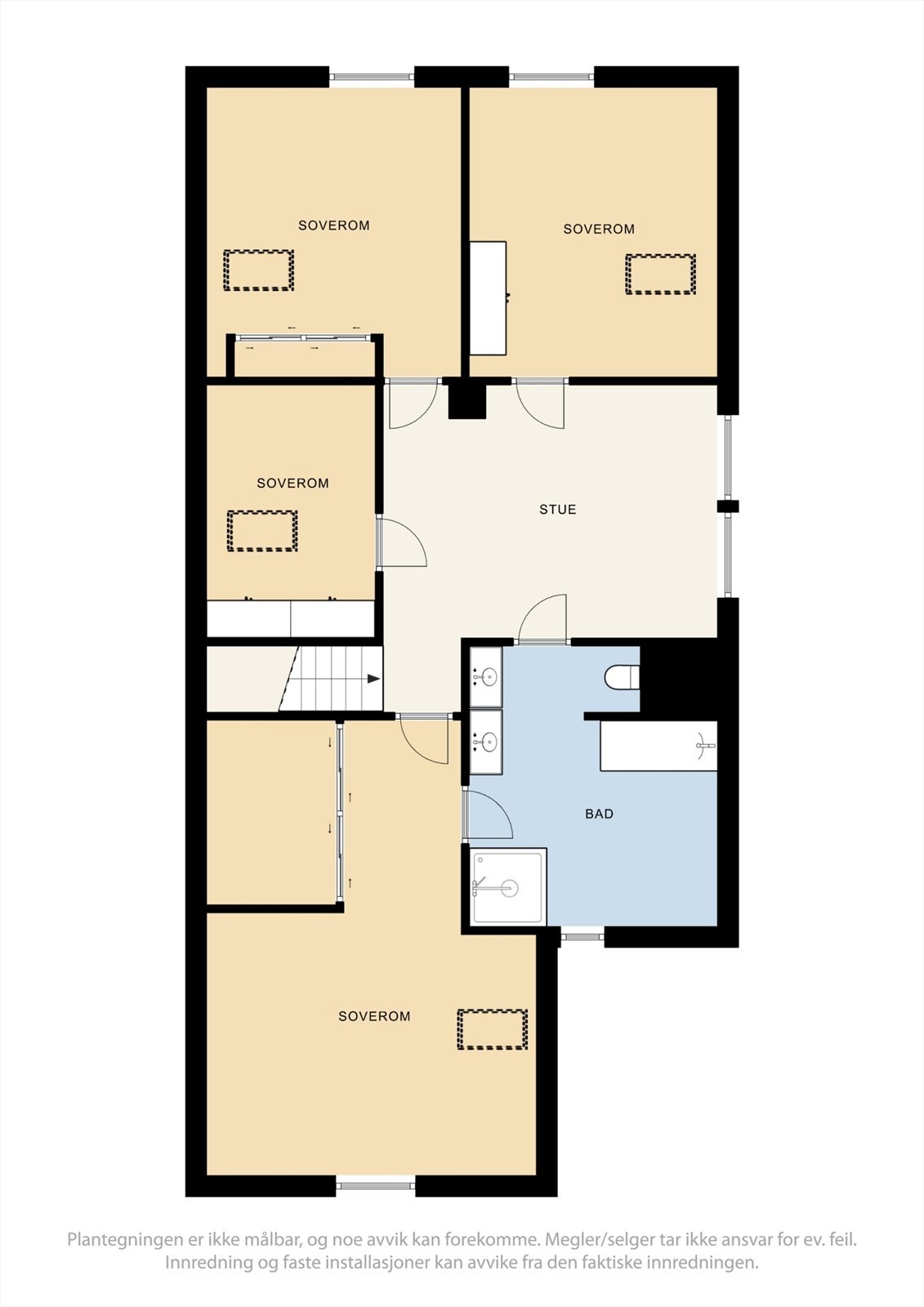 Plantegning av 2. etasje. Bilder følger. Galleribilde