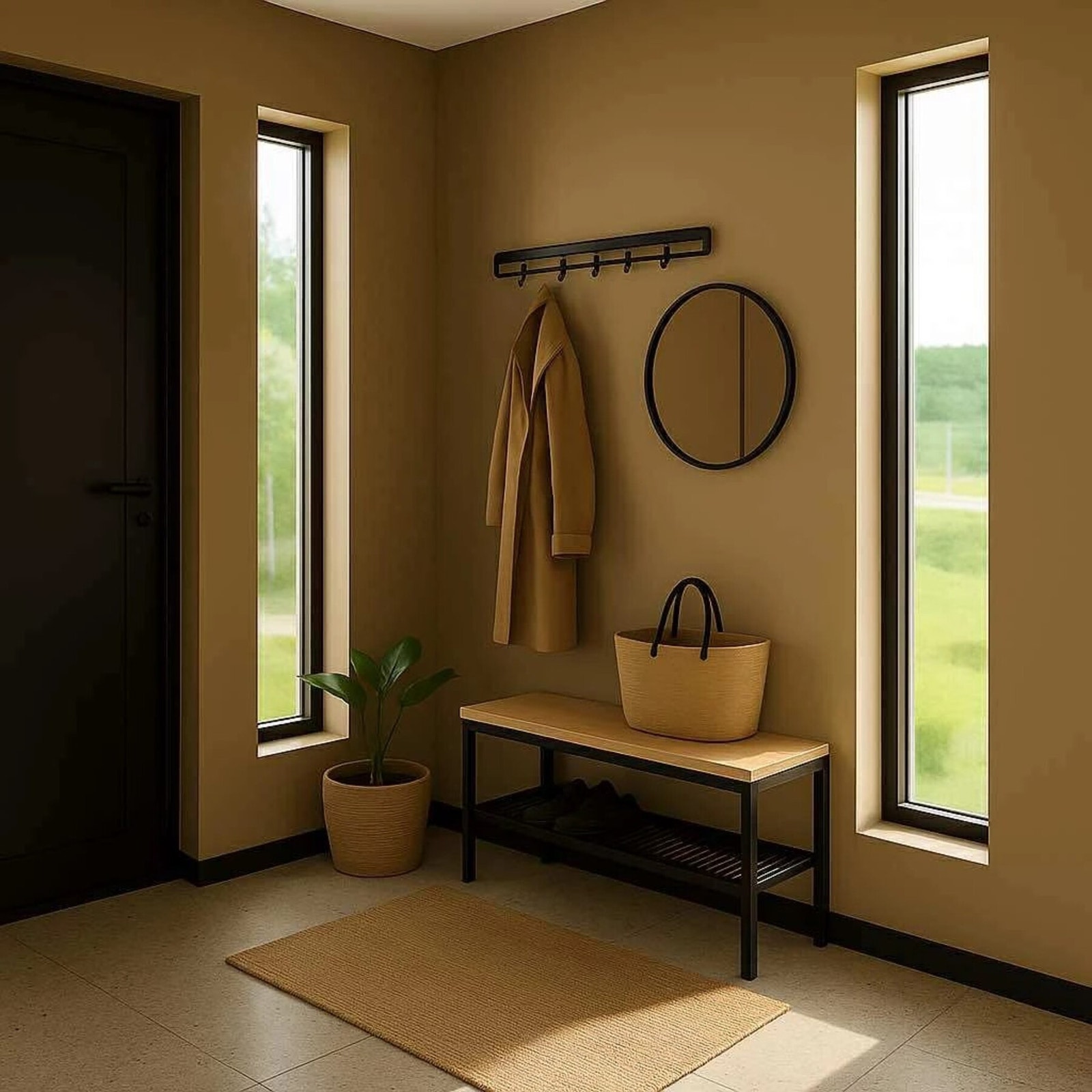 Entre. Her er det vannbåren varme i gulv. Illustrasjon-foto Galleribilde