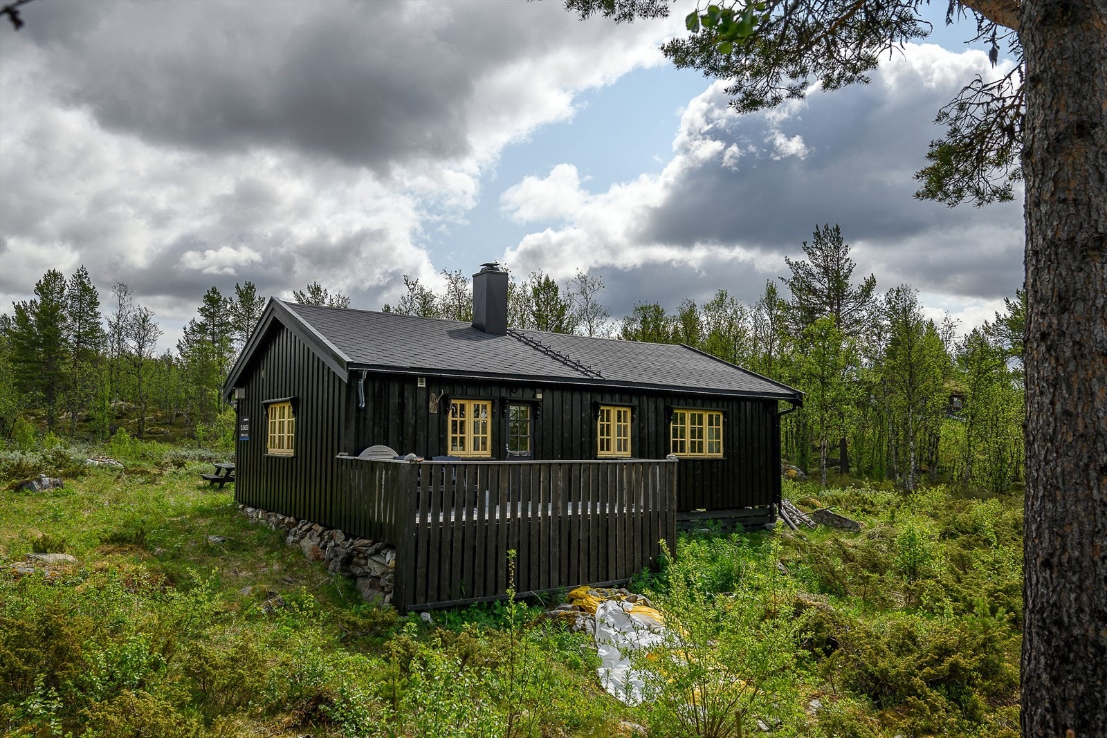 Hytta er i tradisjonell stil Galleribilde