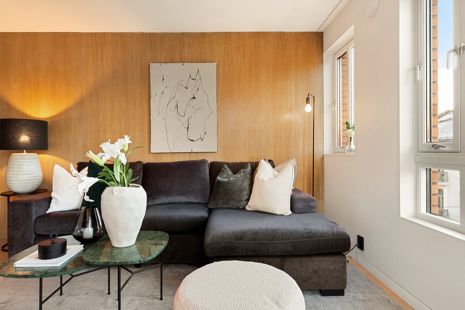 Leiligheten ble revet innvendig og bygd opp igjen i 2021. Galleribilde