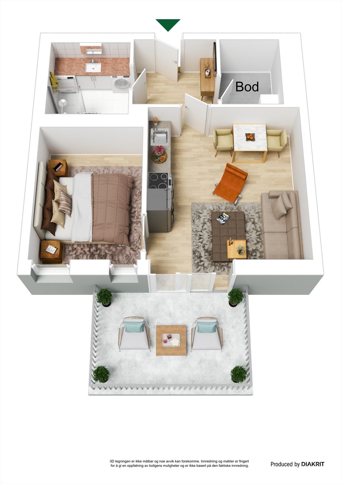 Planskisse 3D. Galleribilde