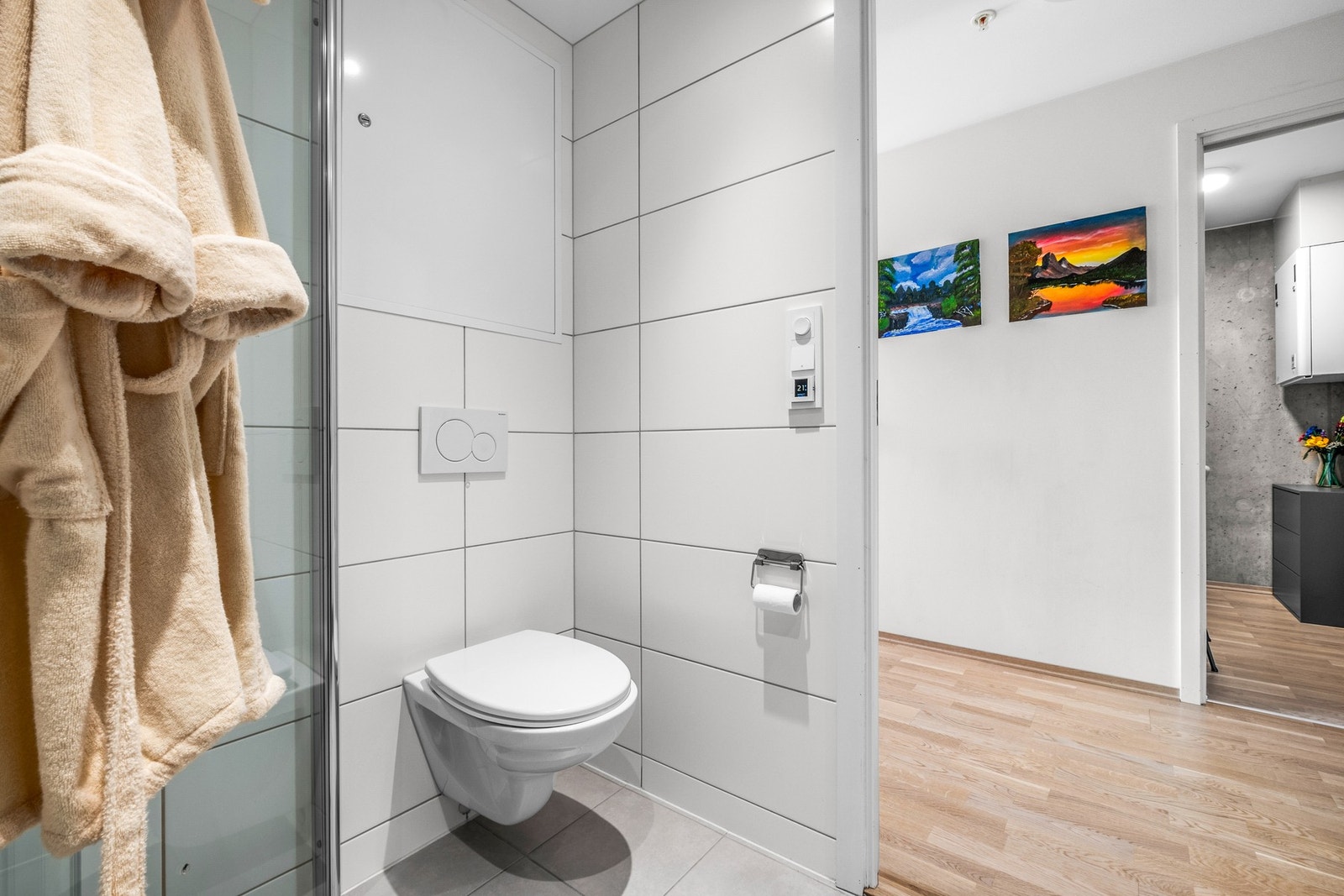 Badet har gulvvarme Galleribilde