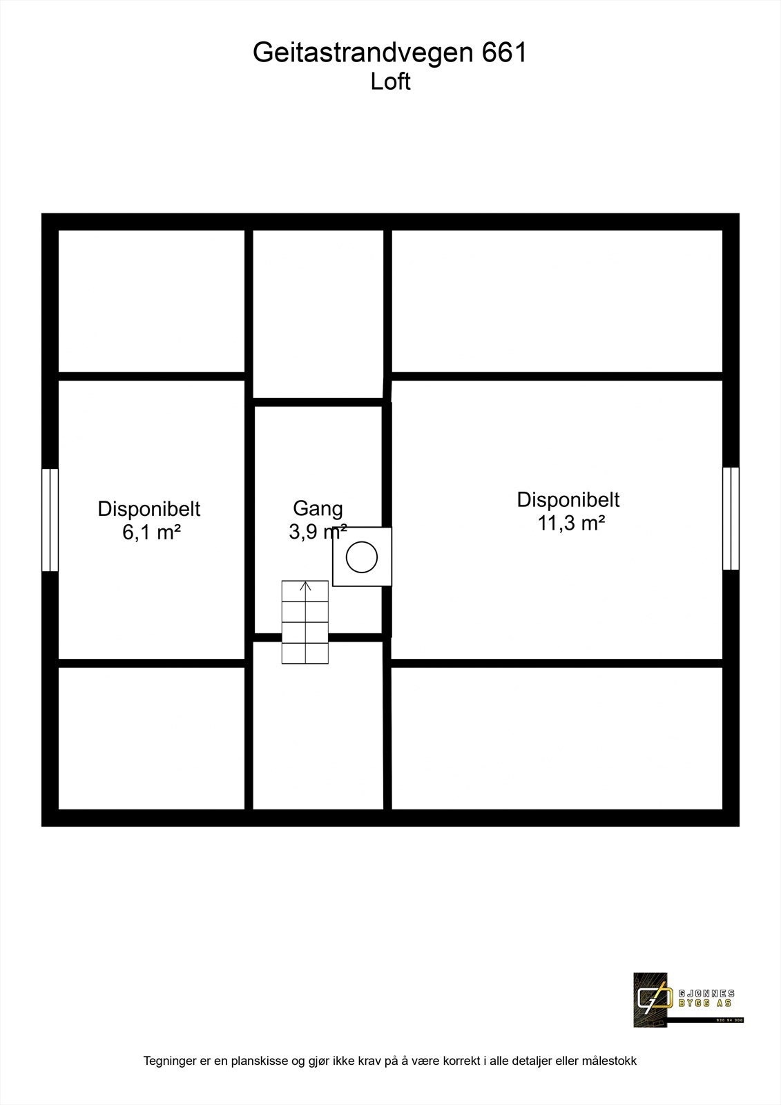 Plantegning loft Galleribilde