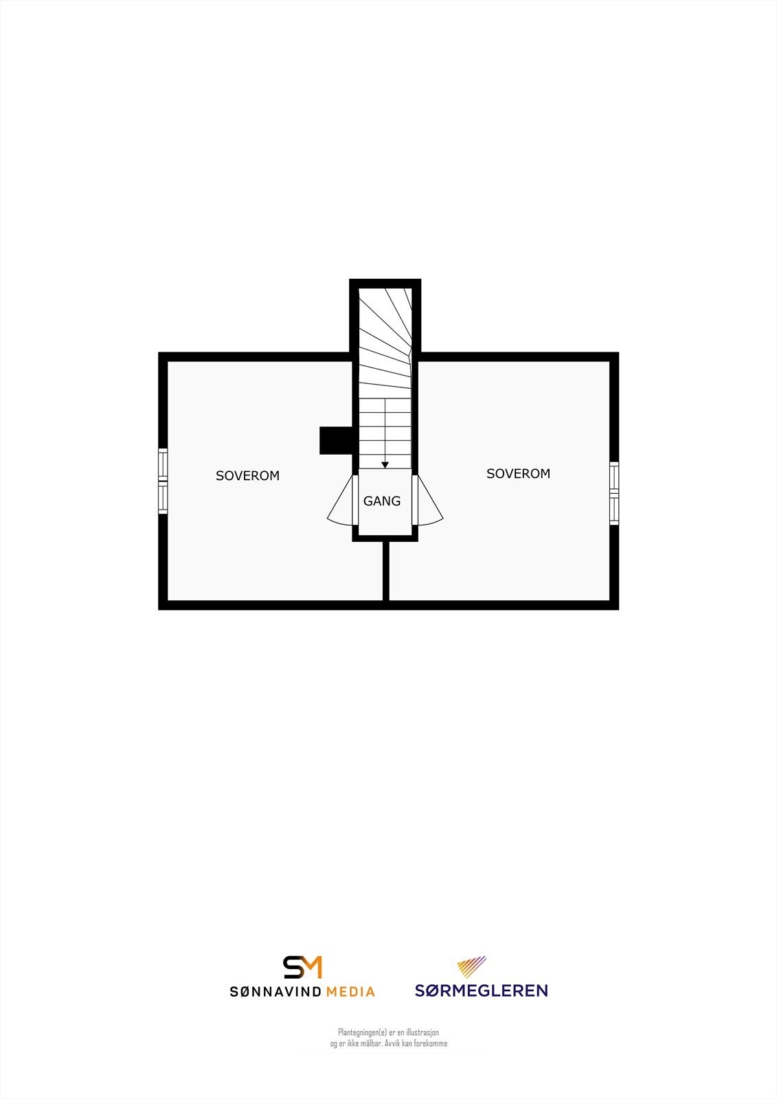 Plantegning loftsetasje Galleribilde