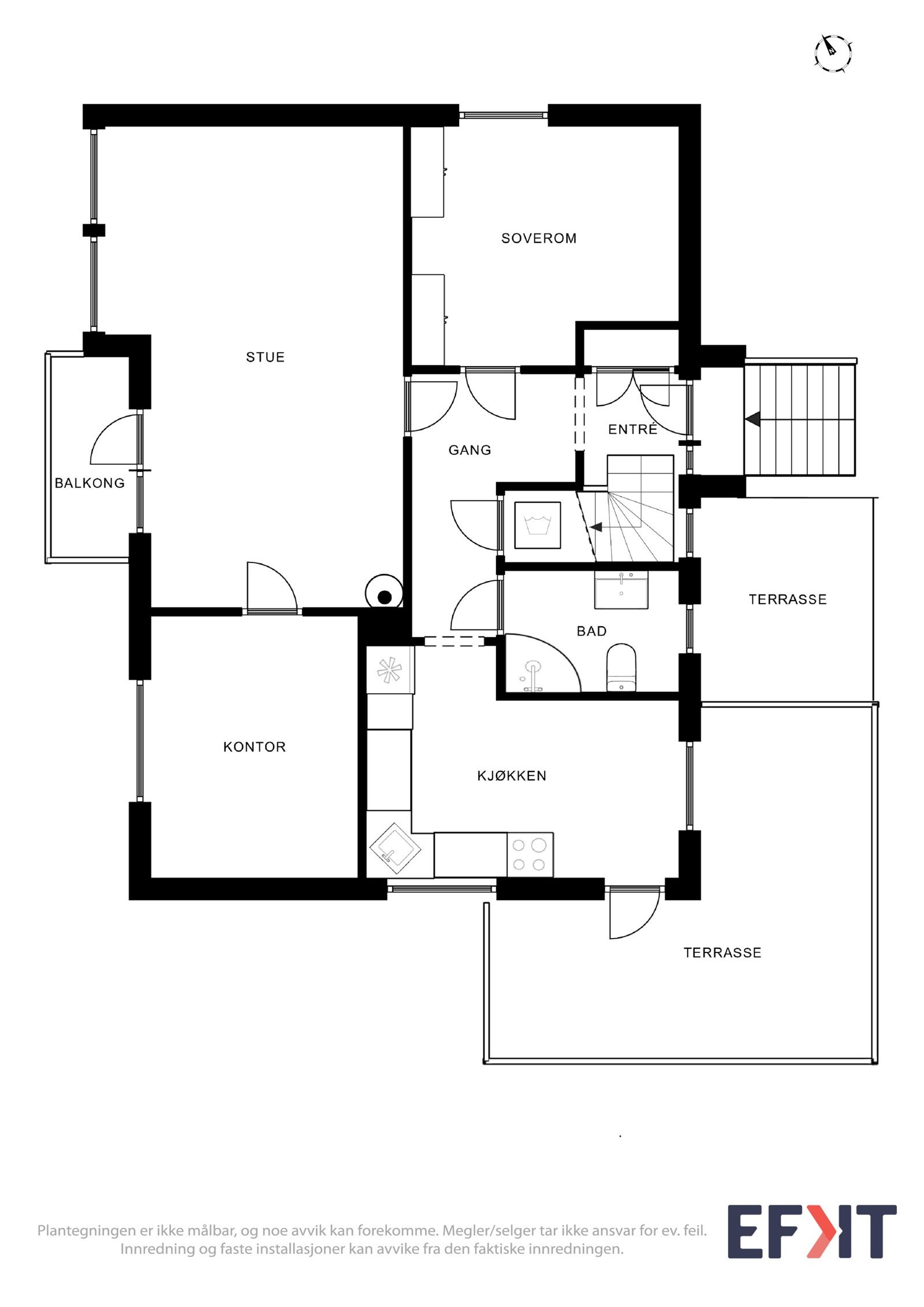 Plantegning - hovedetasje Galleribilde