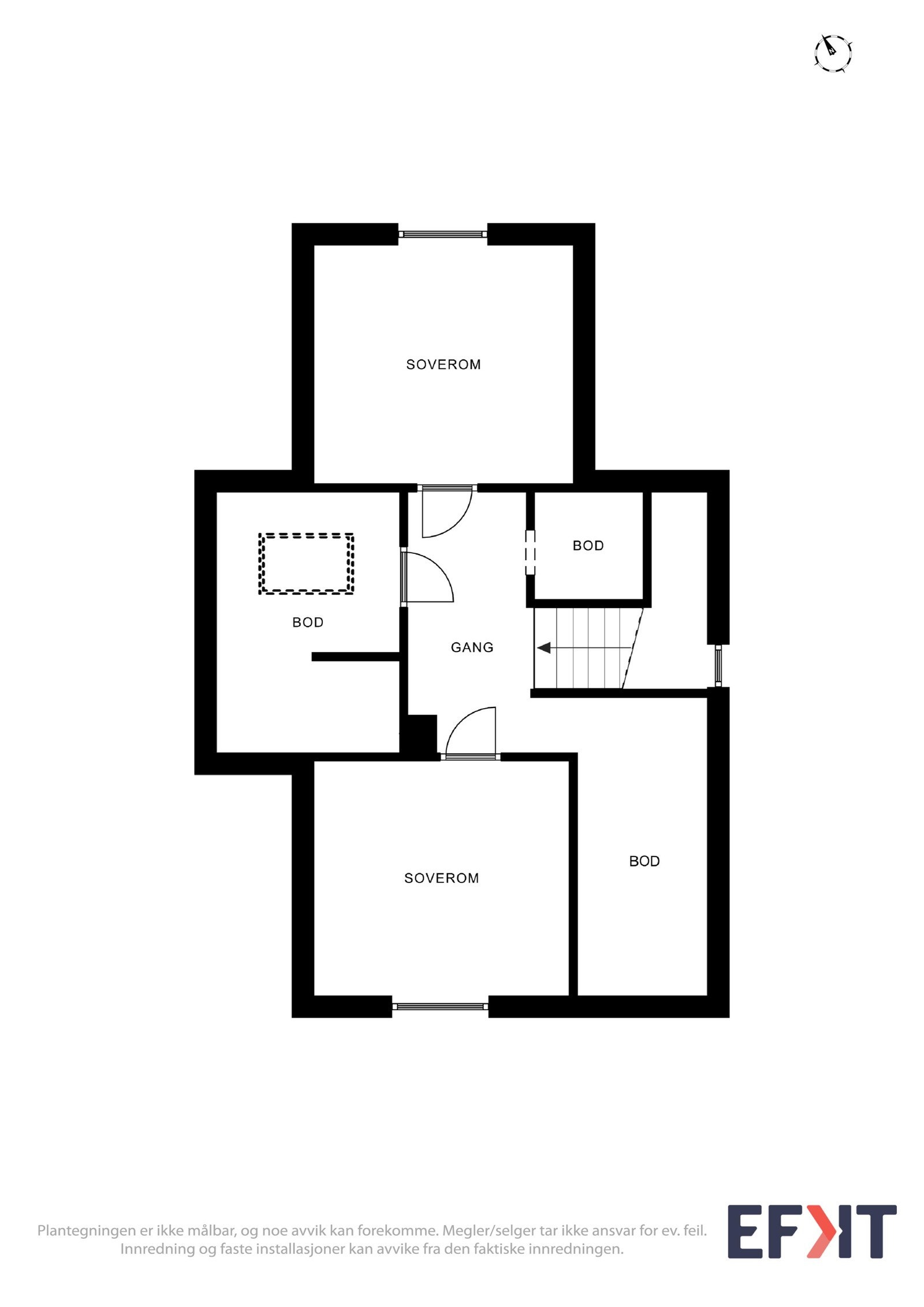 Plantegning - loft Galleribilde