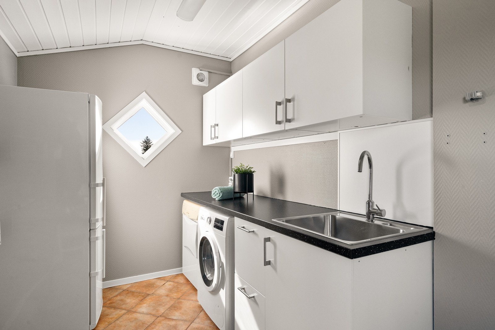 Vaskerom med innredning og bi-inngang Galleribilde