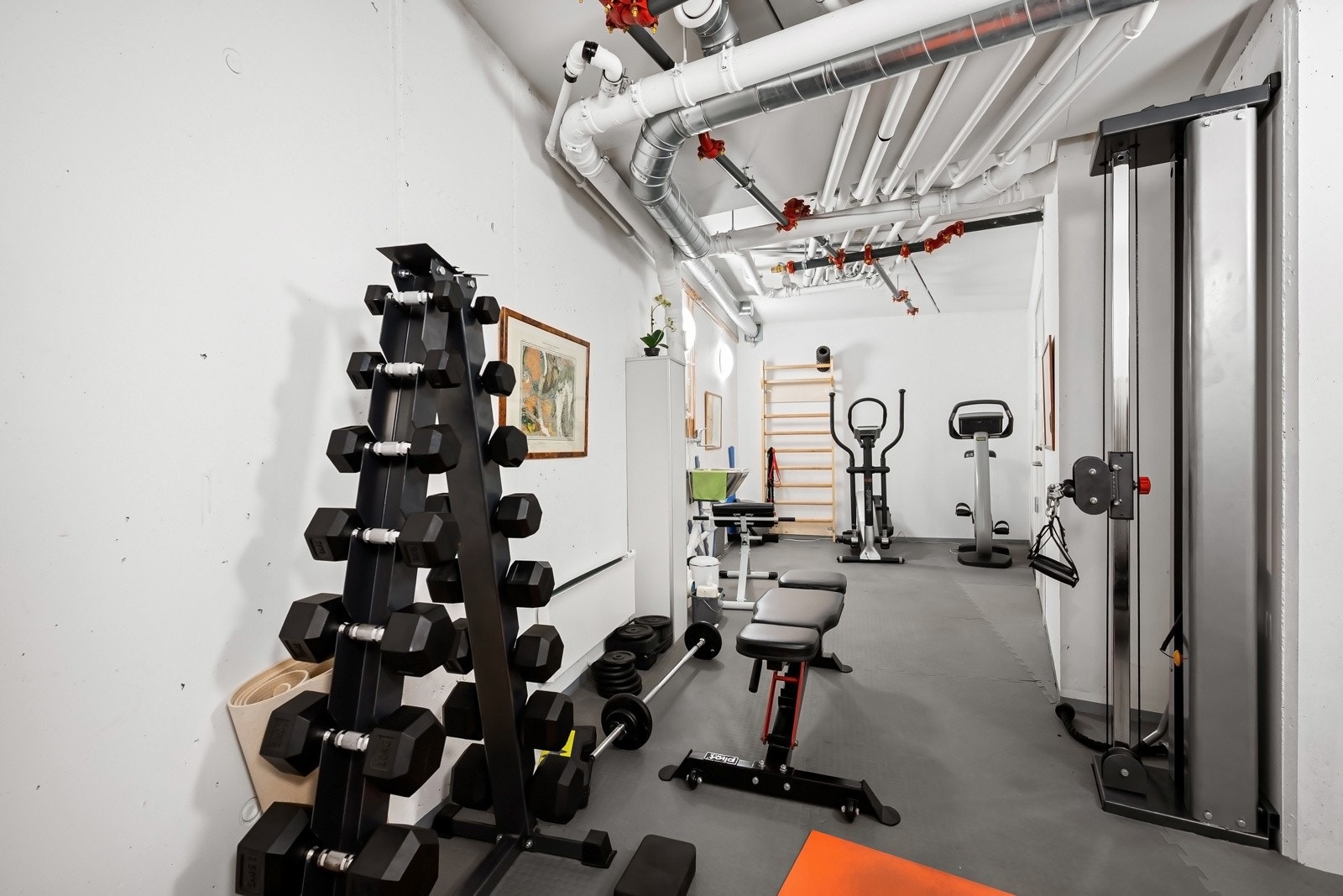 Trimrom til benyttelse av beboerne i Trekronen Boligsameie. Galleribilde