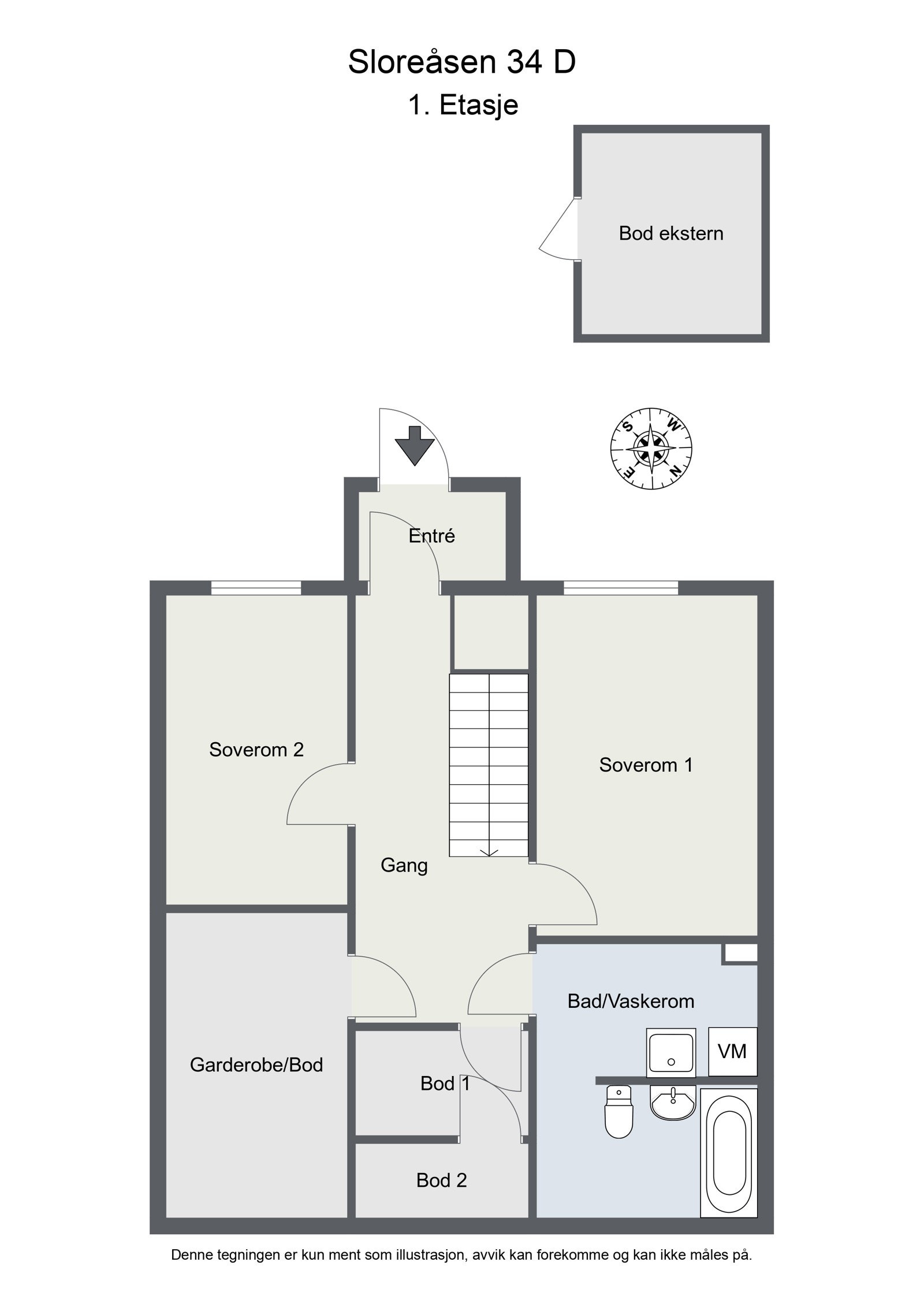 Plantegning 1. Etasje Galleribilde