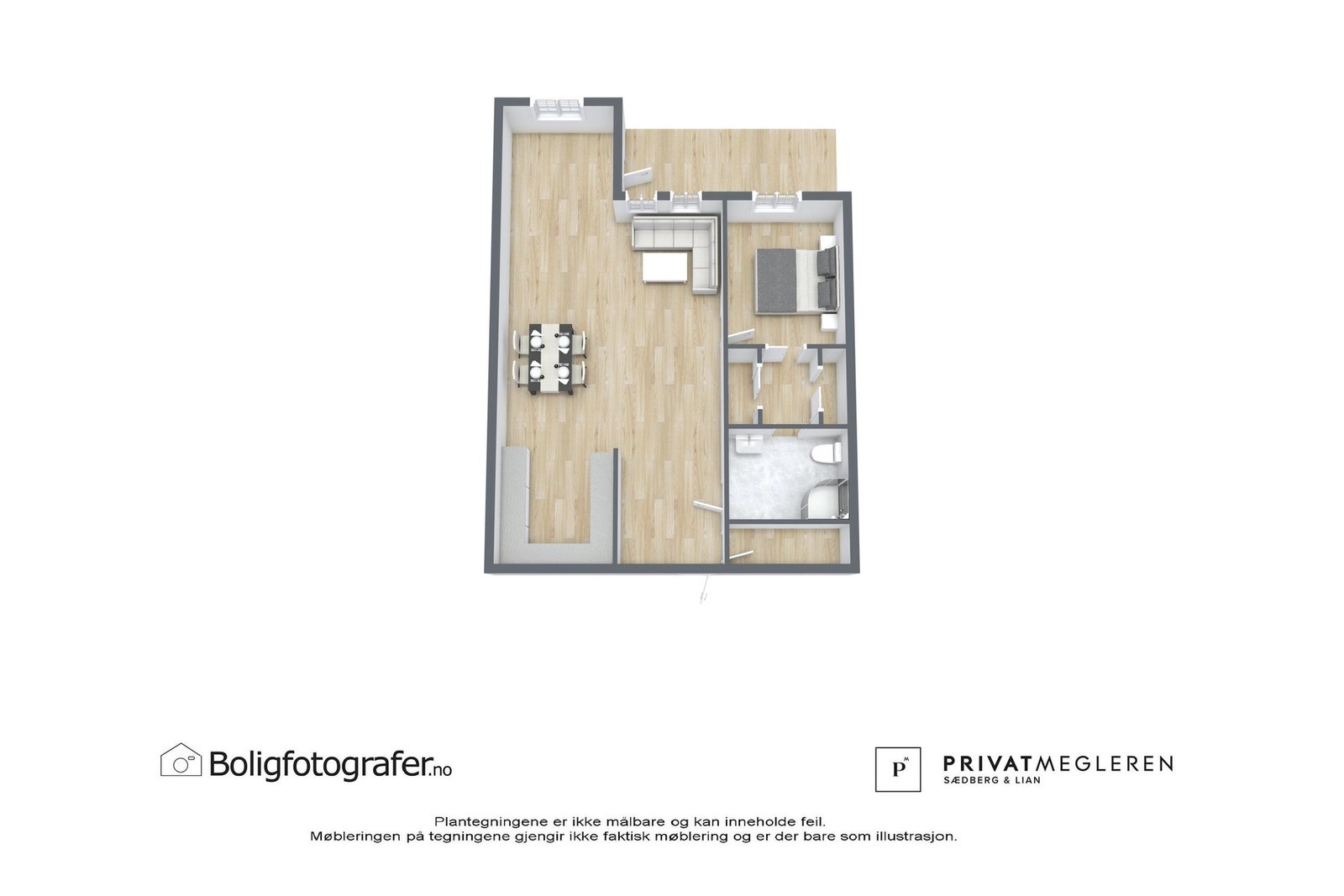 Plantegning 3. etasje - ikke målsatt, kun en illustrasjon. Galleribilde