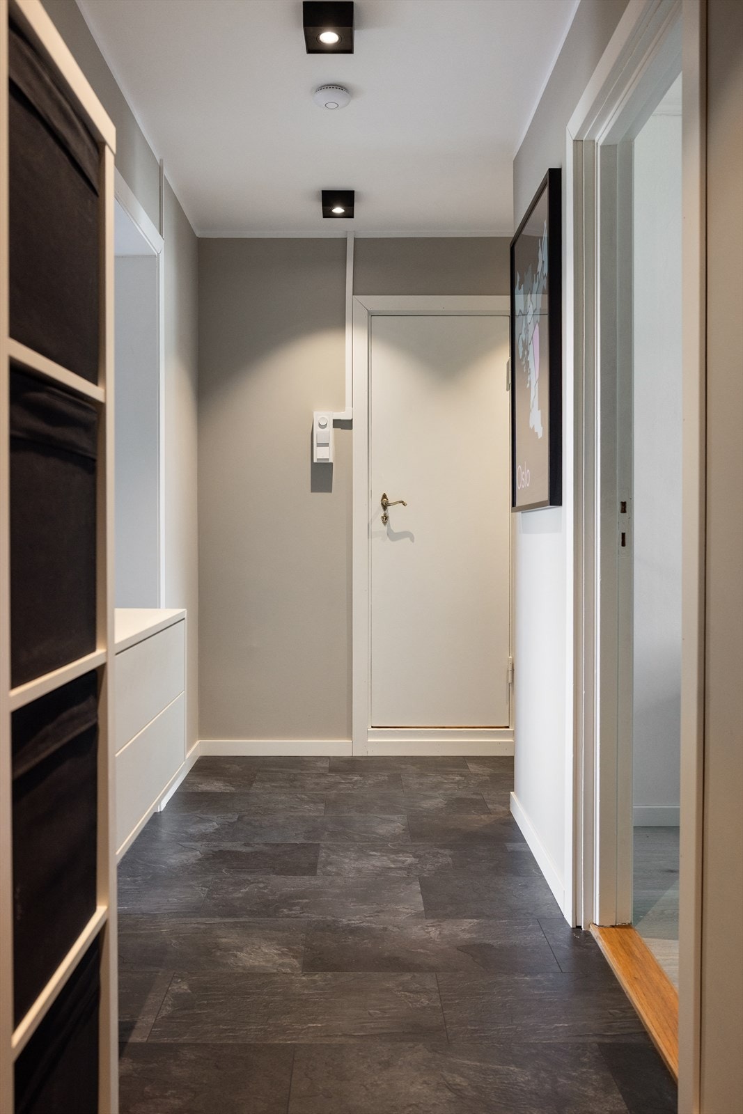 Velkommen inn! Romslig og pen entré med god plass. Galleribilde