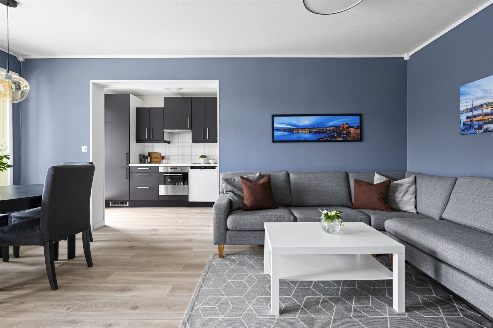 Boligen er gjennomgående malt i lune toner Galleribilde