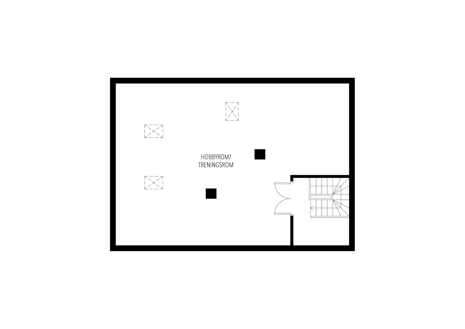 Plantegning loft. Galleribilde