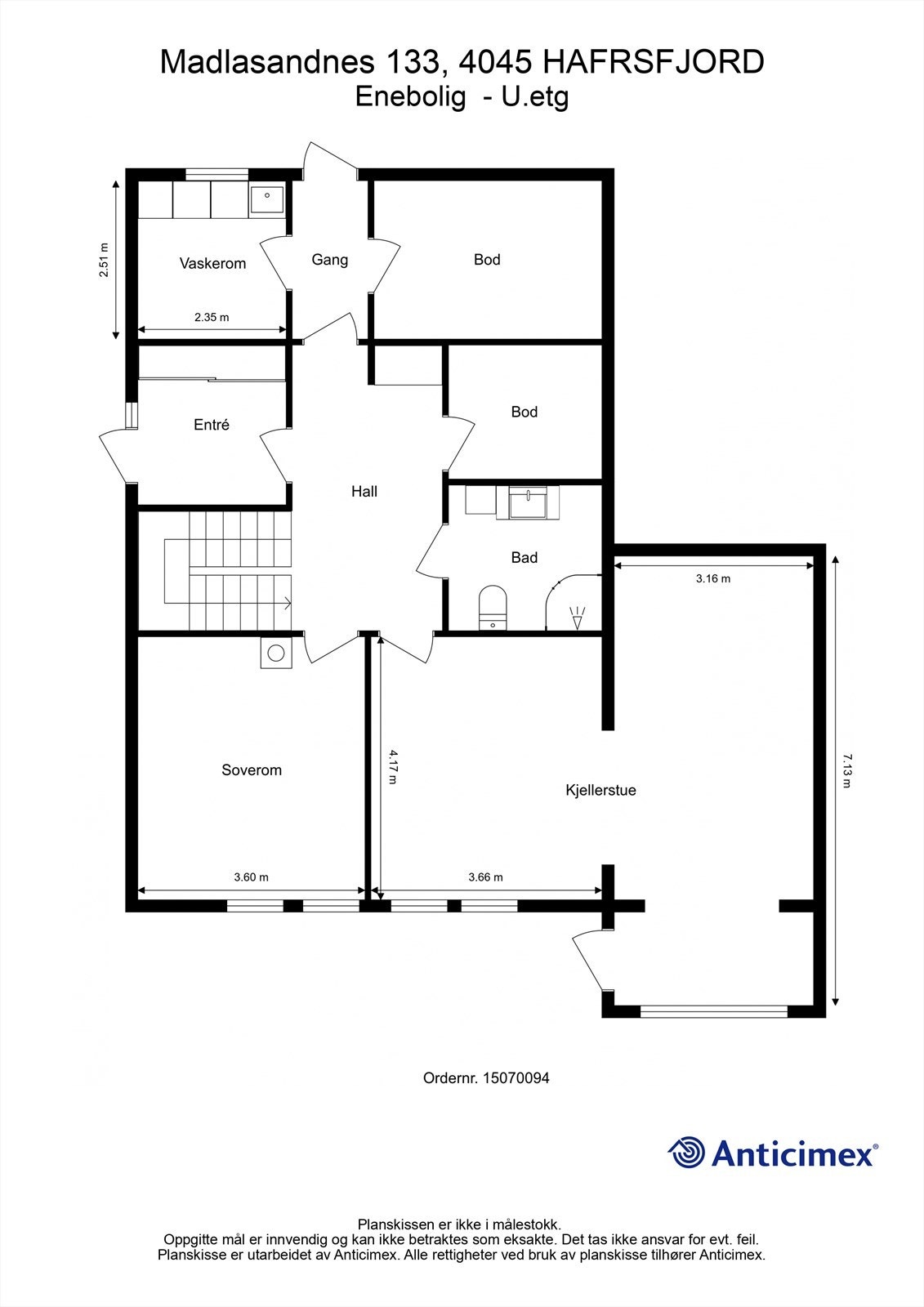 Plantegning 3 etg. Galleribilde
