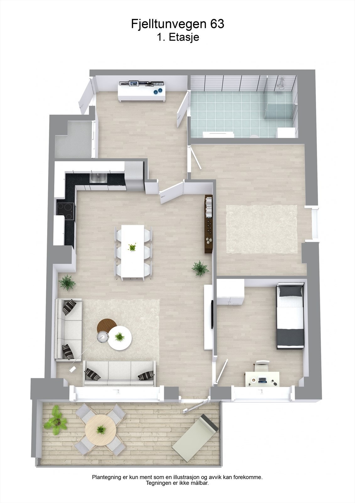 Plantegning - 3D Galleribilde