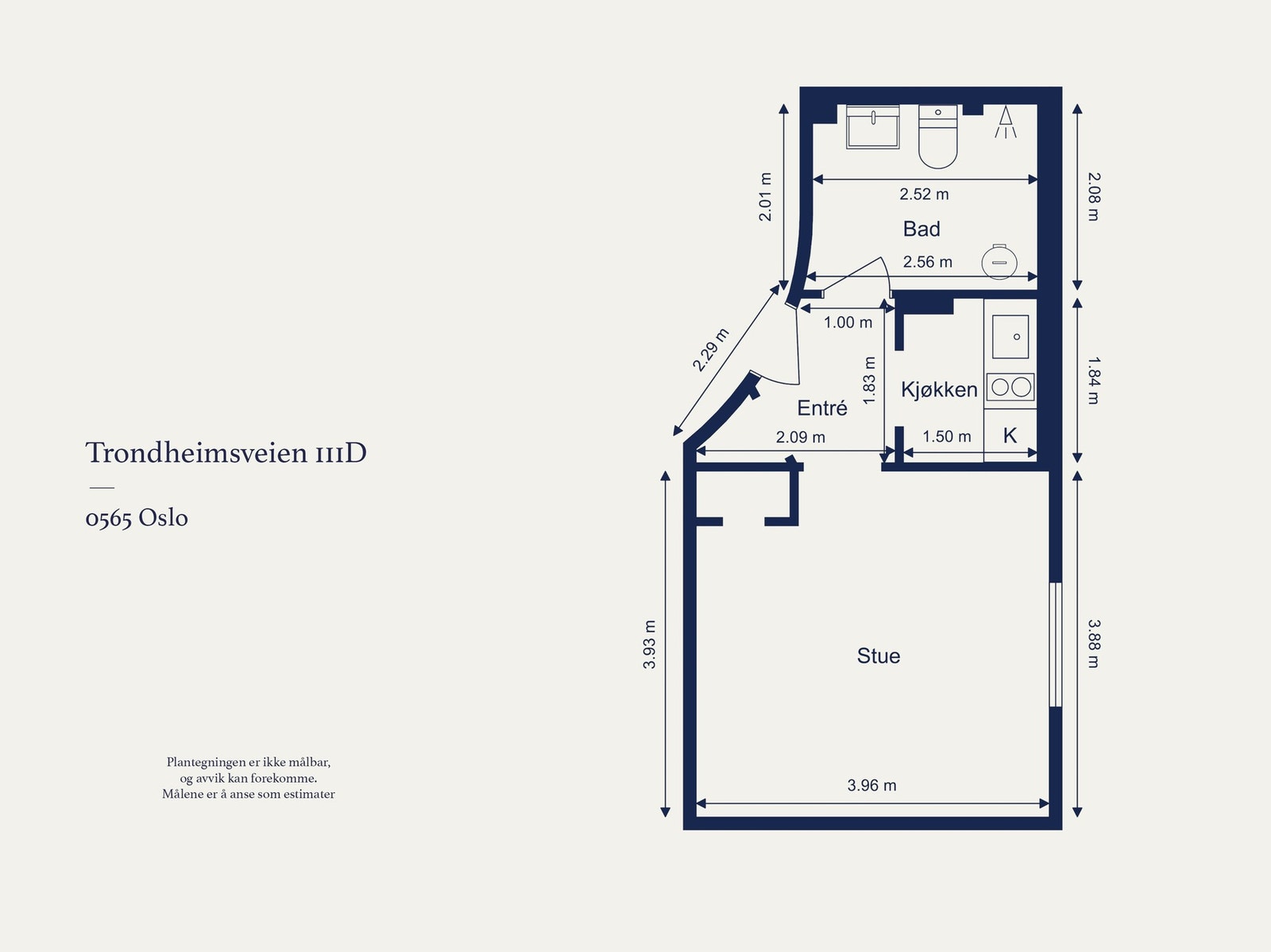 Leiligheten har en praktisk planløsning i 3. etasje med separat kjøkken. Galleribilde