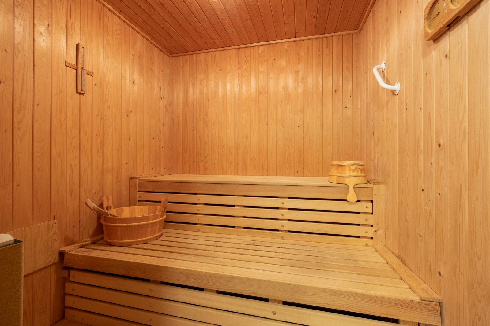 Treningsrom og dusj/badstu kan også borettslaget by på. Galleribilde