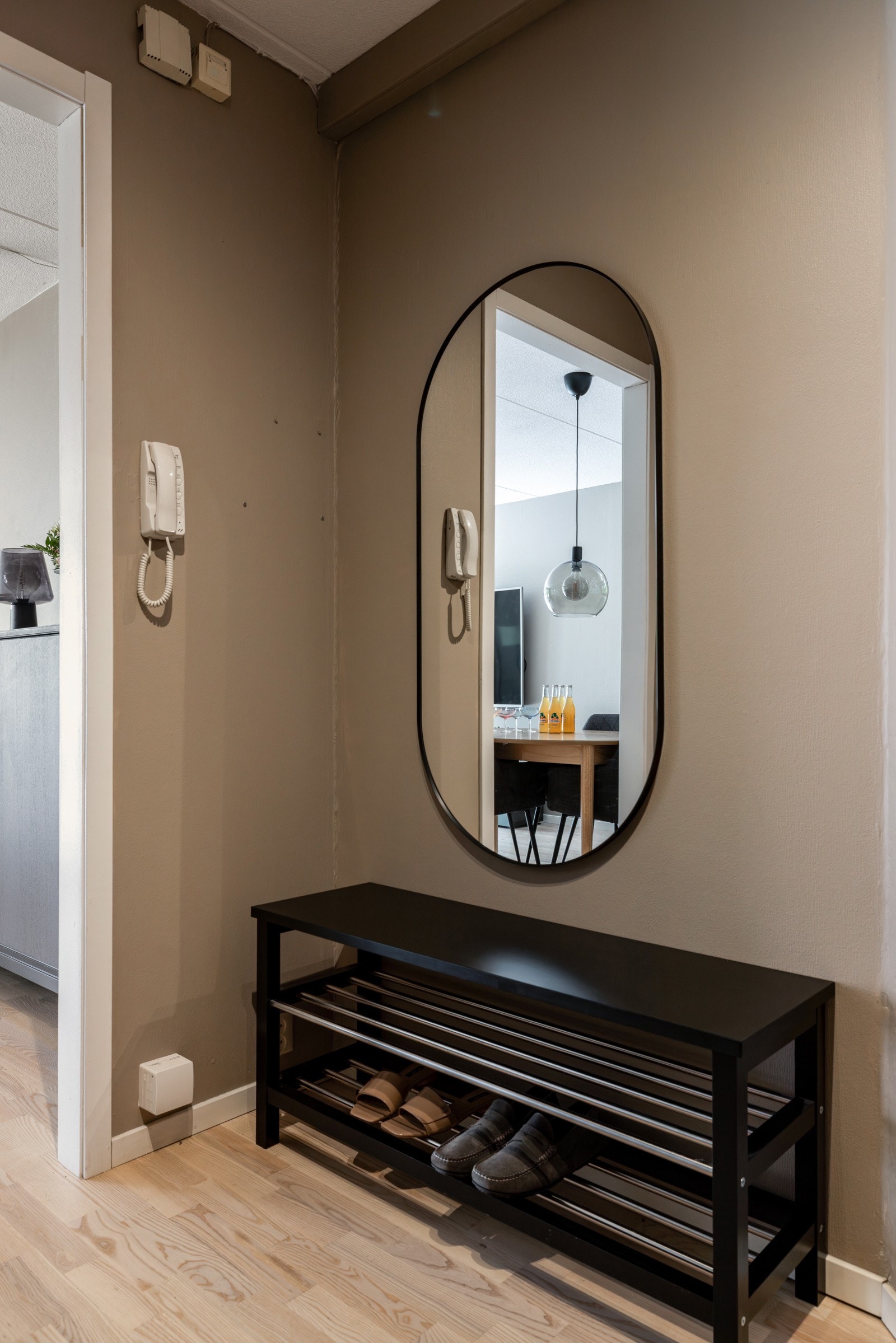 Her er det plass til ulike oppbevaringsløsninger. Galleribilde