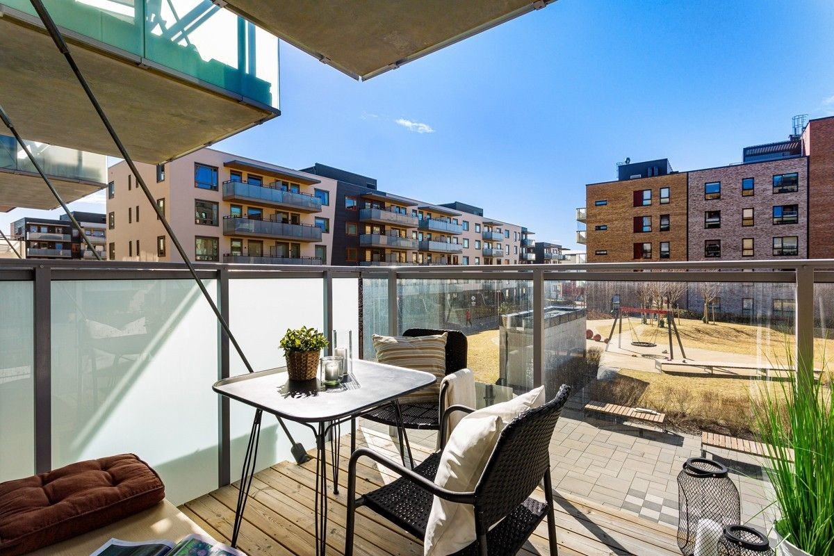 Hyggelig utsyn fra balkong Galleribilde