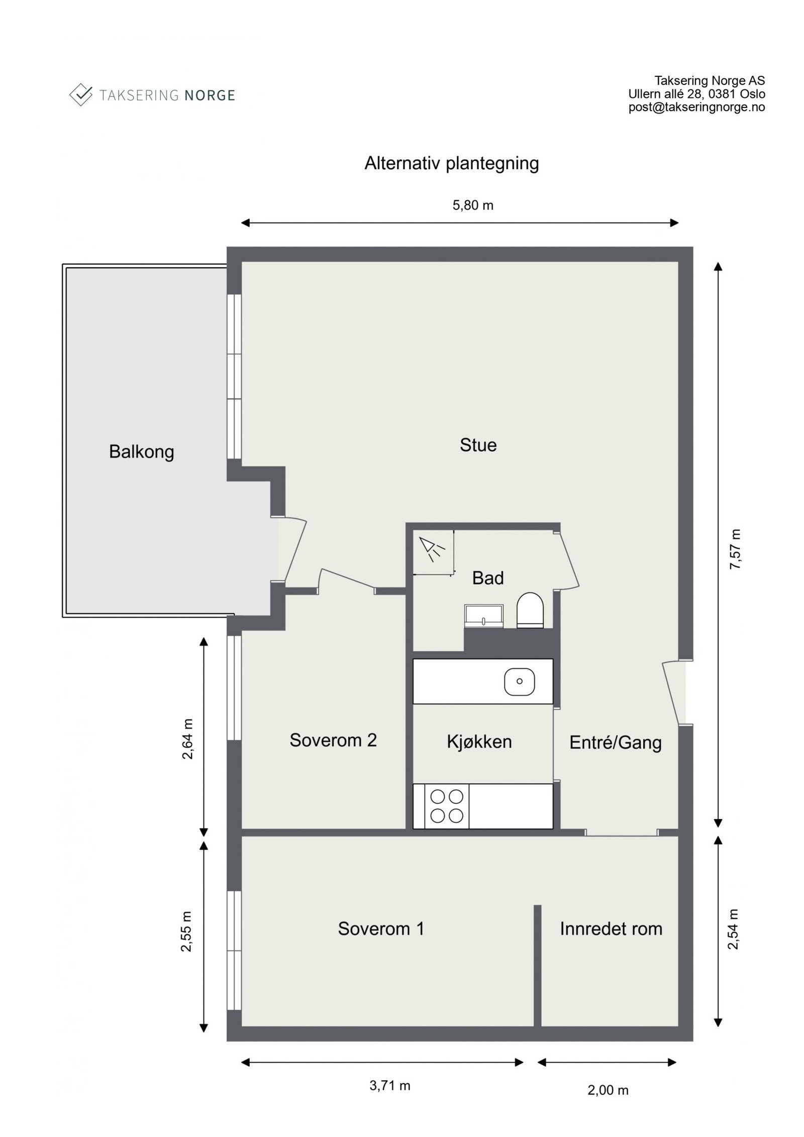 Alternativ plantegning. Galleribilde