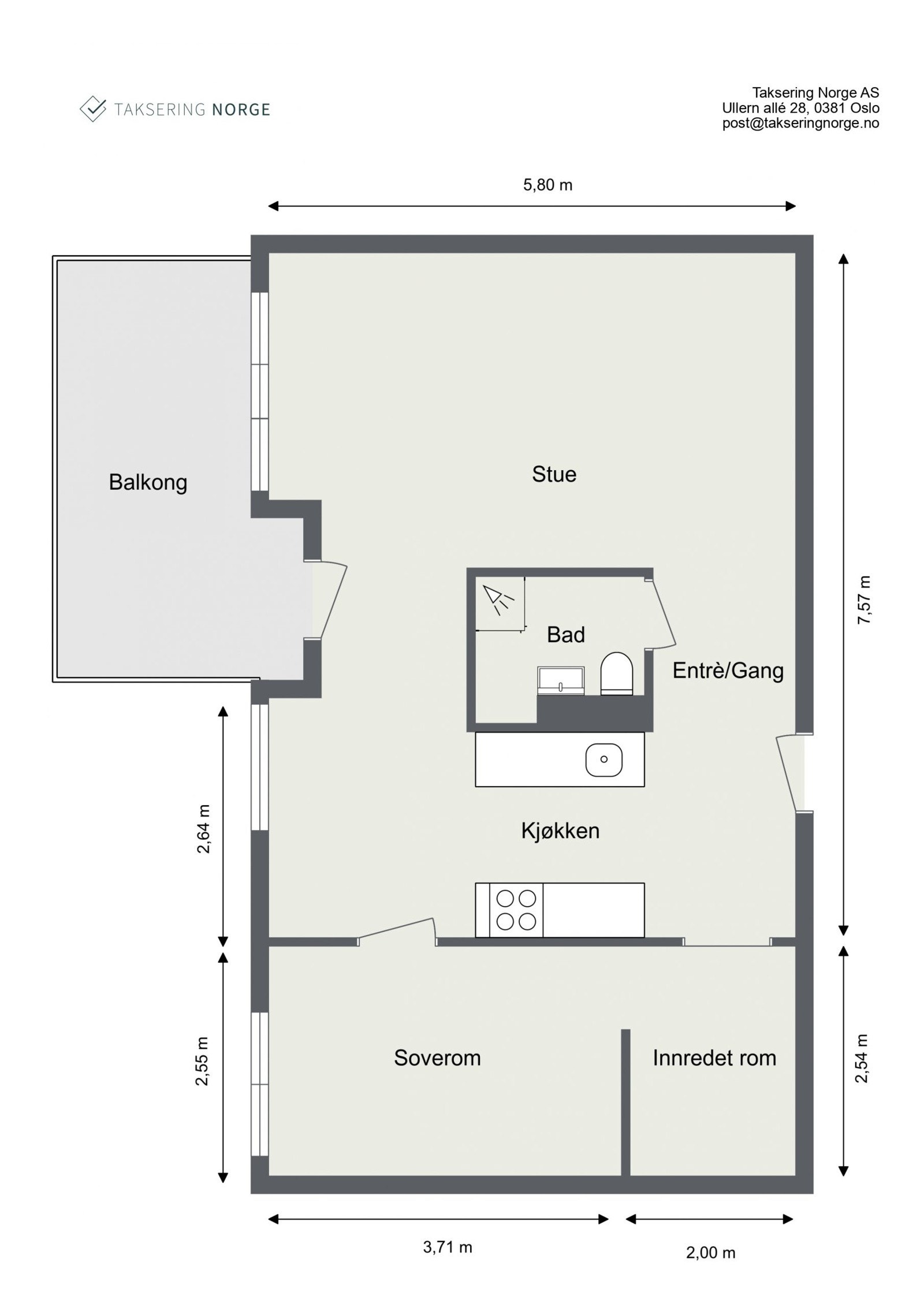 Målbar plantegning. Galleribilde