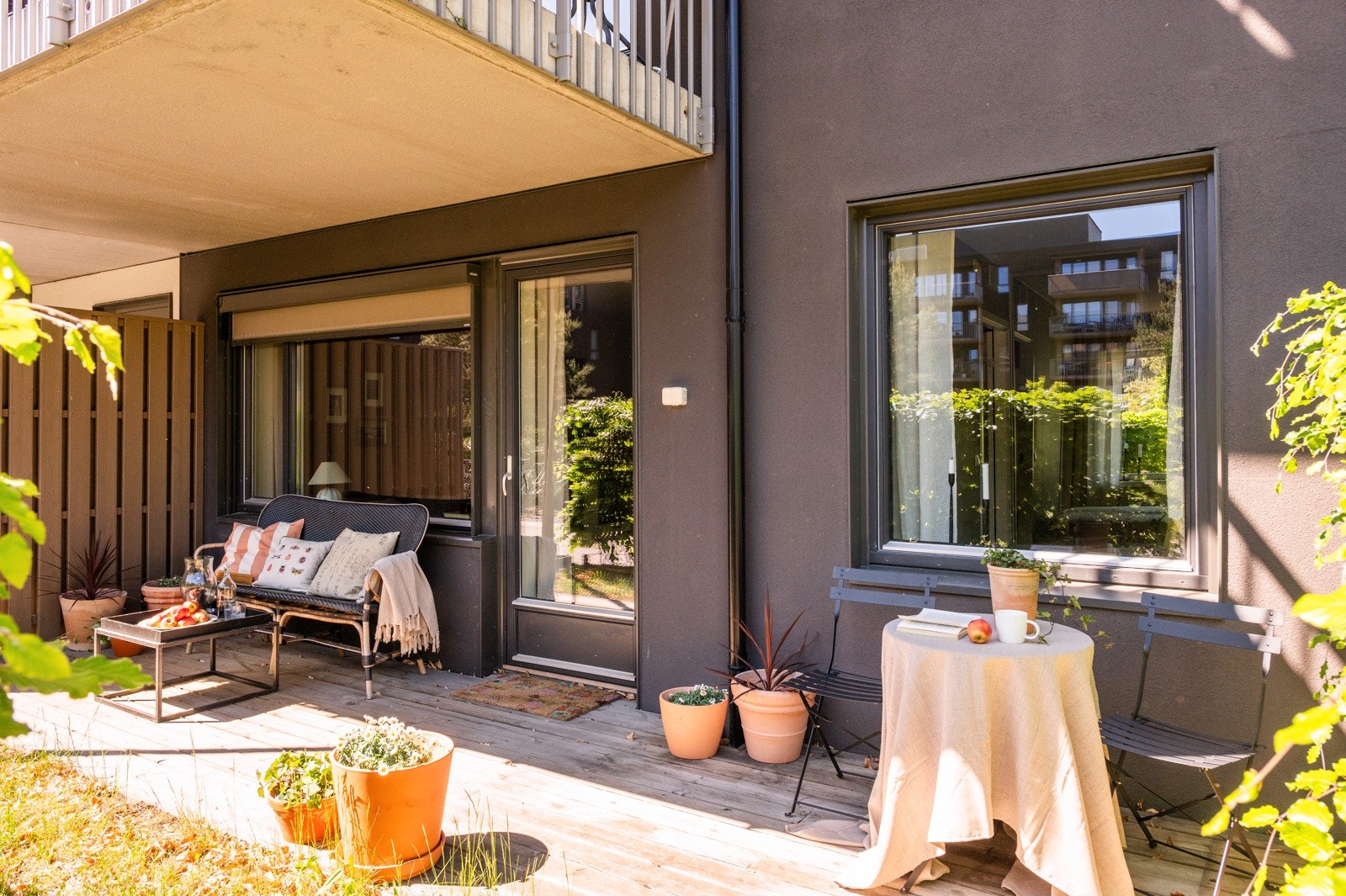 Her er det plass til å innrede med diverse utemøblement. Galleribilde