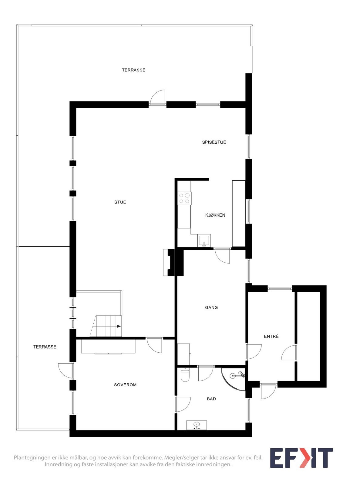 Plantegning 1 etg. Galleribilde