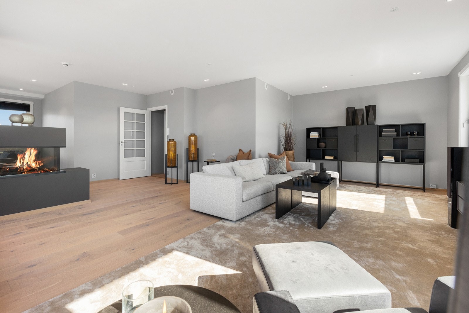 I bakre del av stuen kan man enkelt innrede til ett tredje soverom. Galleribilde