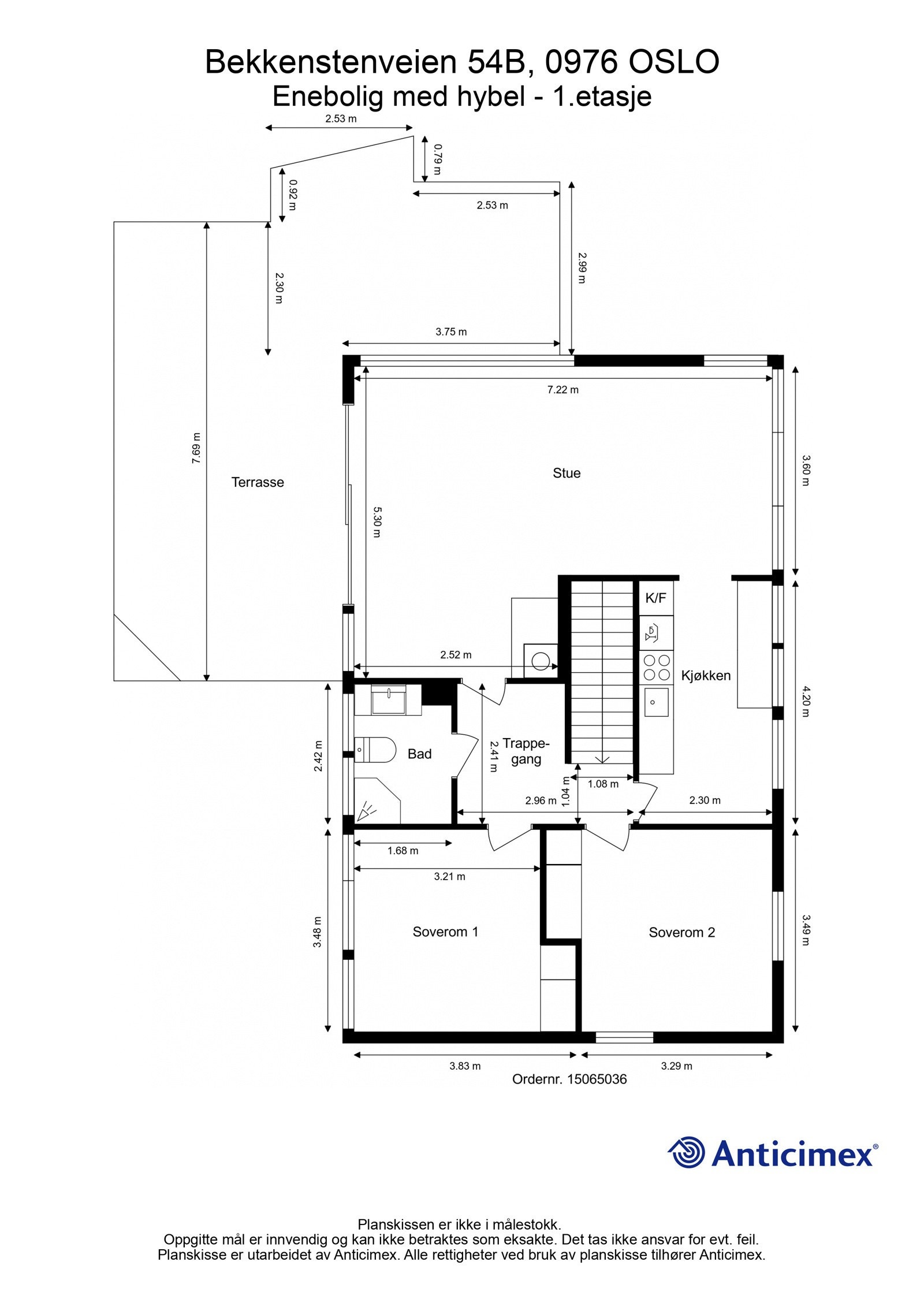 Plantegning 1.etasje - hoveddel Galleribilde