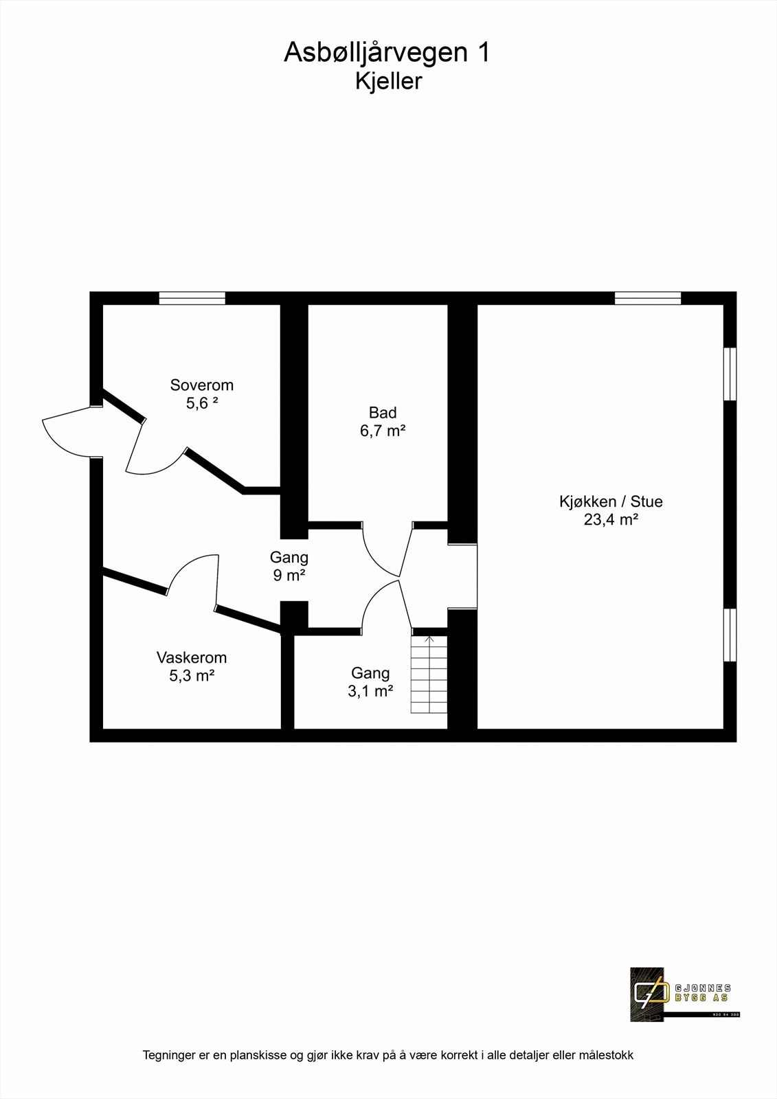 Asbølljårvegen 1 - Kjeller - 2D Floor Plan.jpg Galleribilde