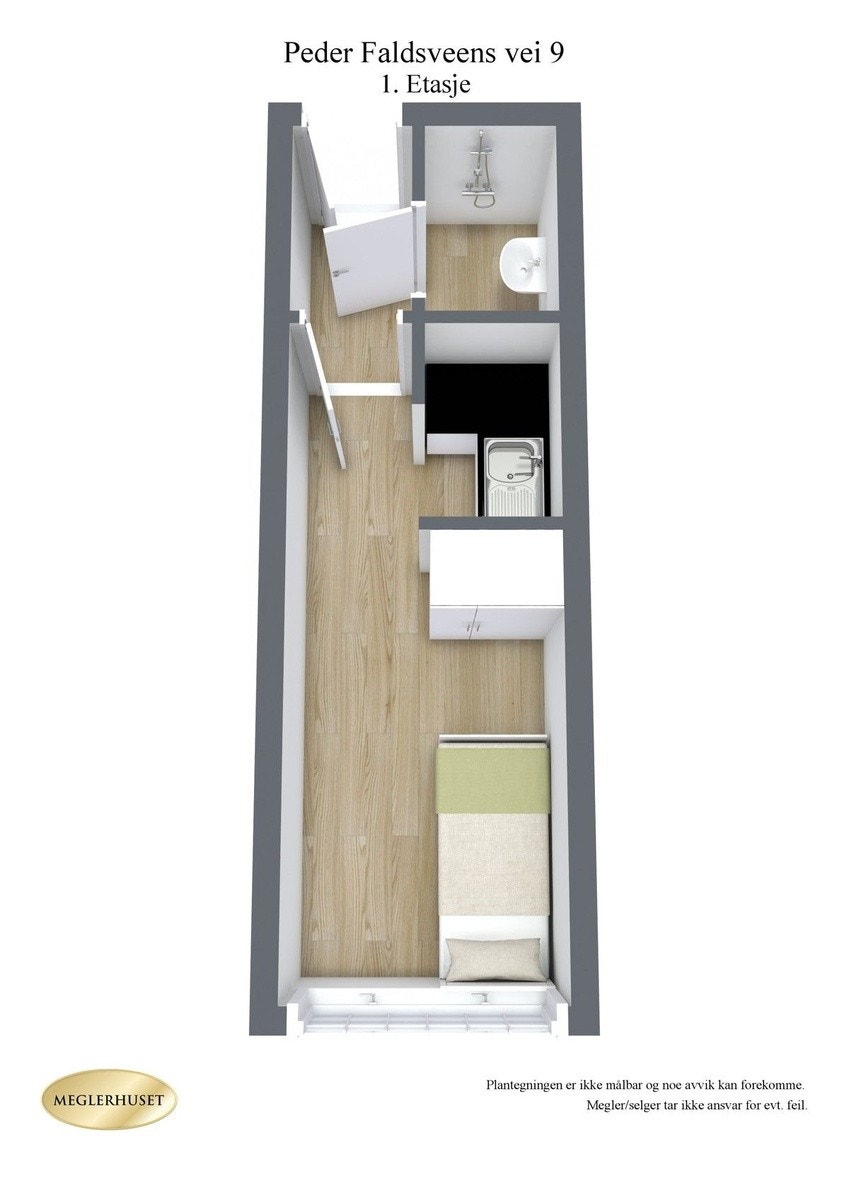 Plantegning 1 av hybel Galleribilde
