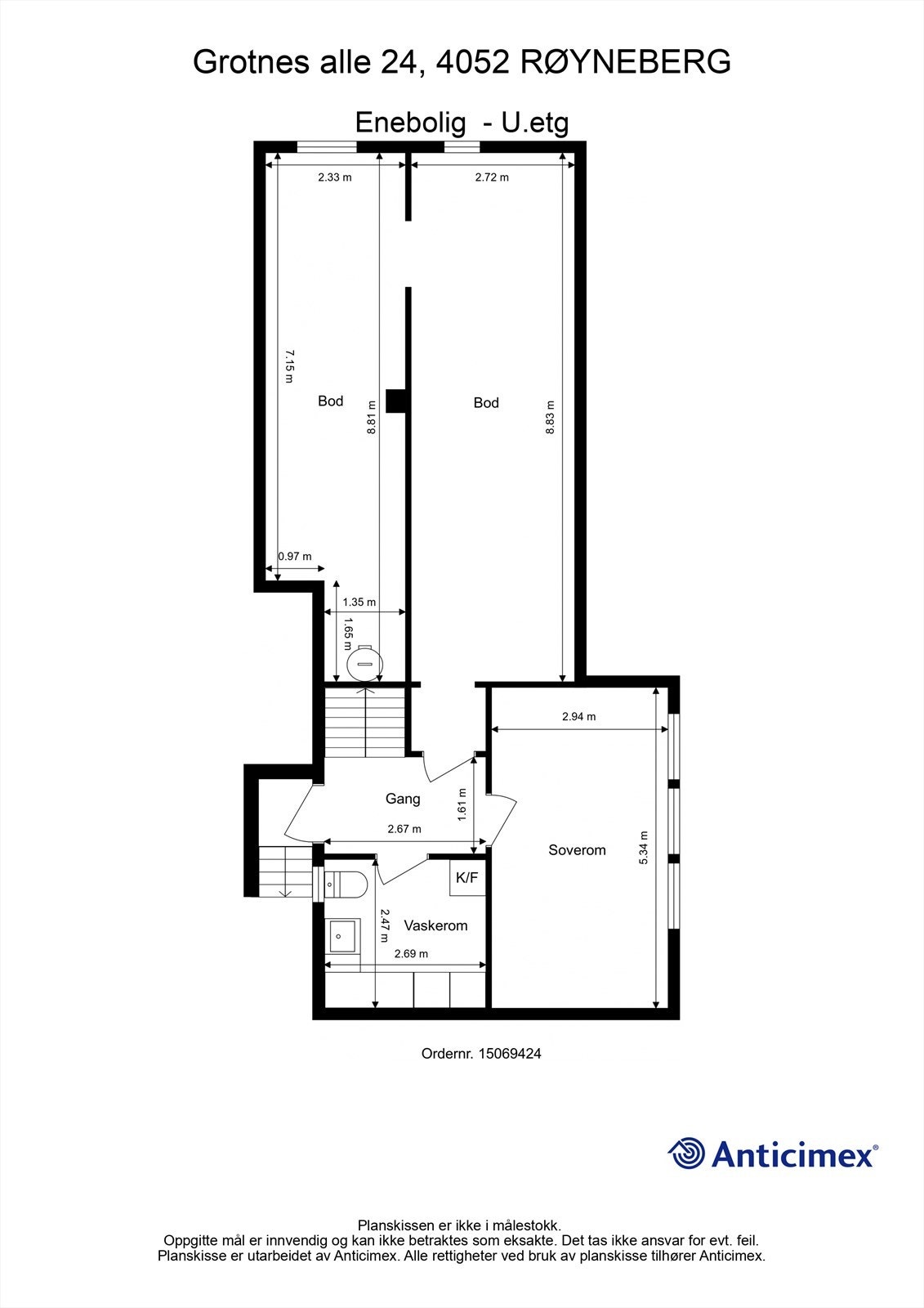 Plantegning - U. etasje Galleribilde