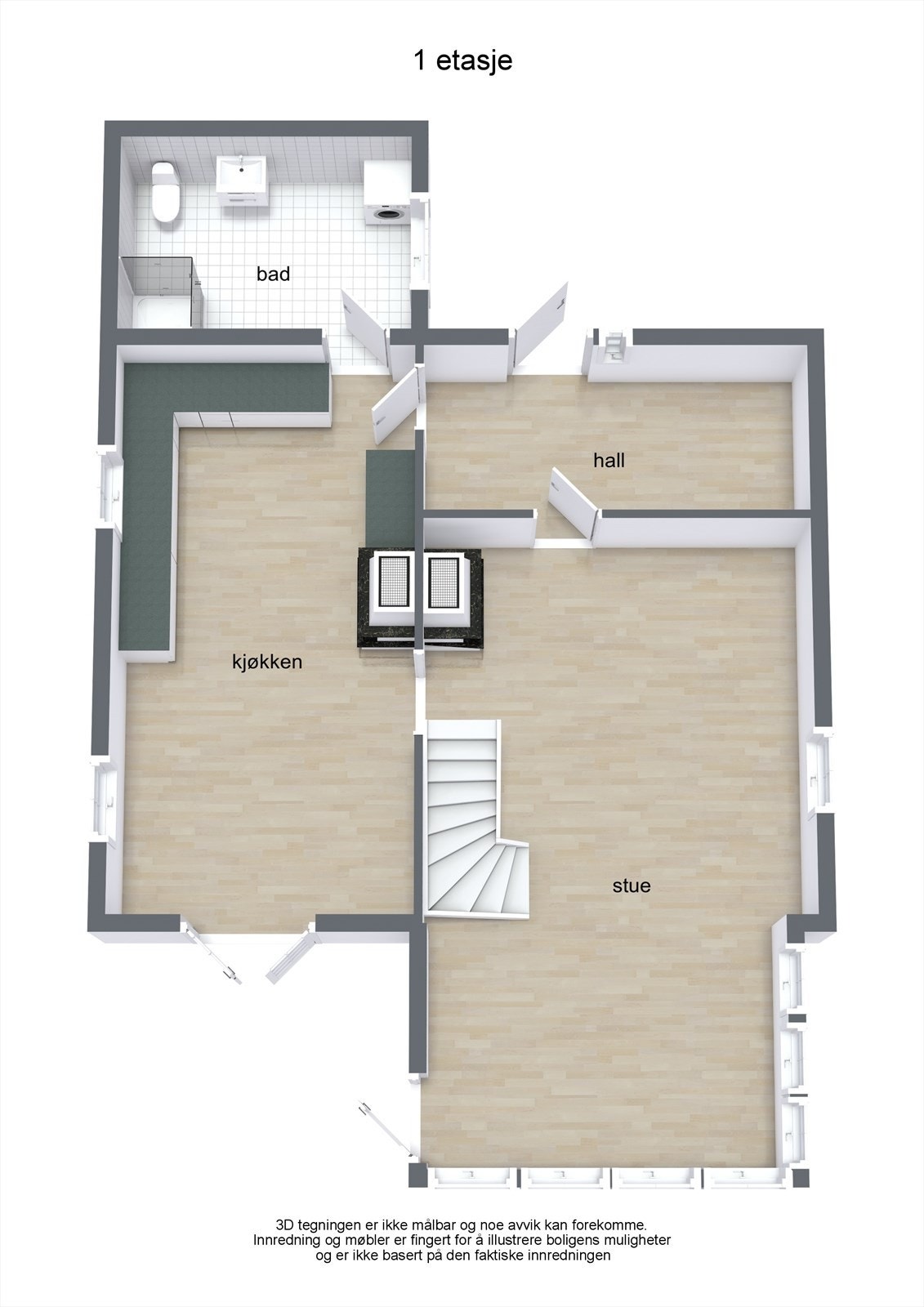 Planløsning 2 etg. Galleribilde