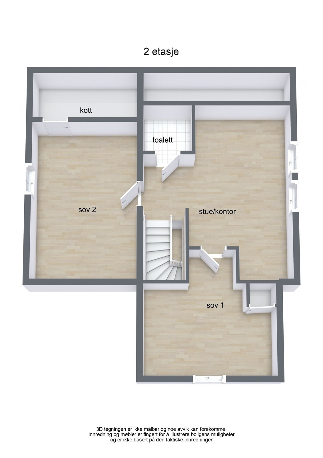 Planløsning 2 etg. Galleribilde