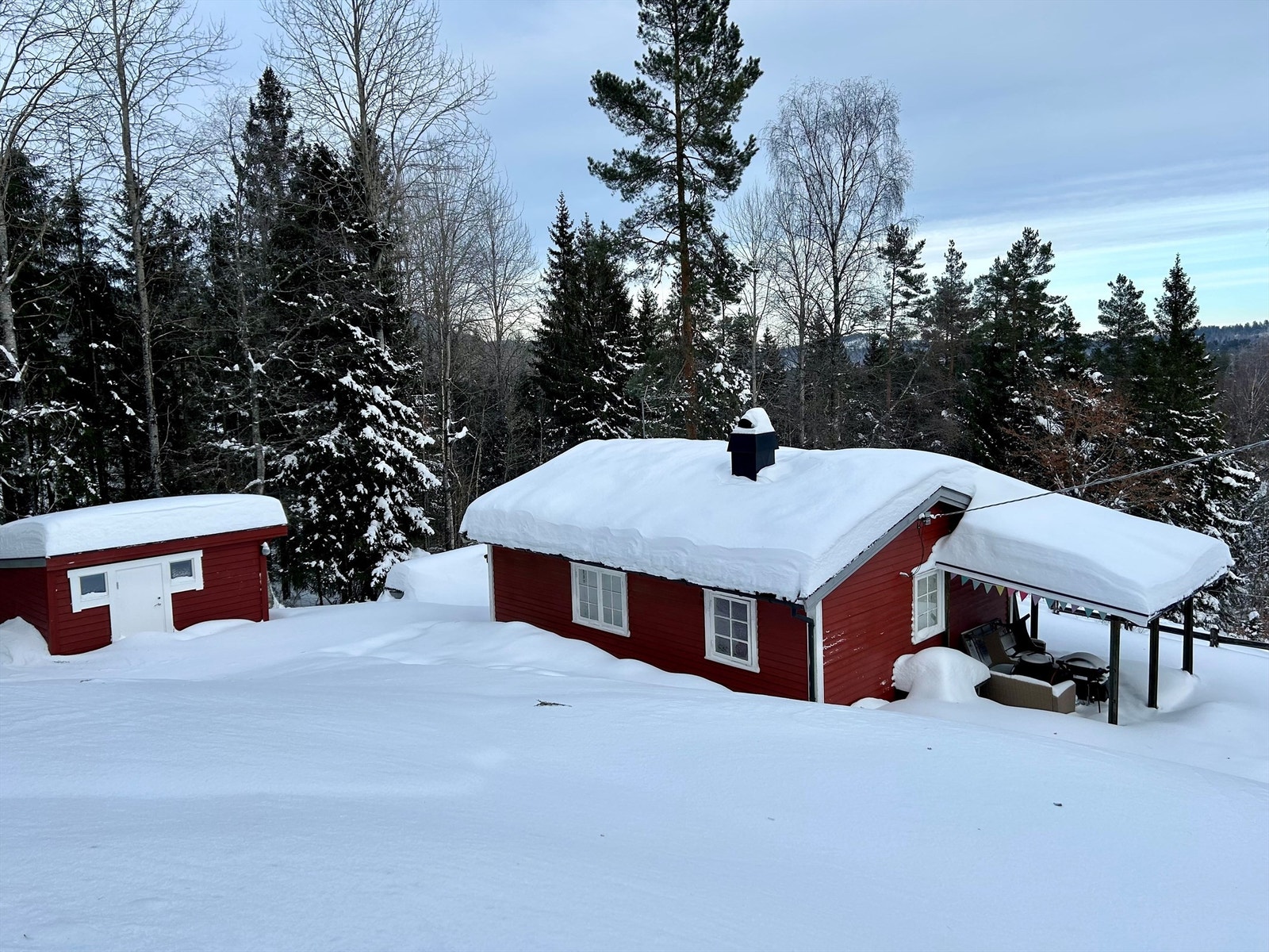 Hytta har vært i bruk, sommer som vinter. Galleribilde