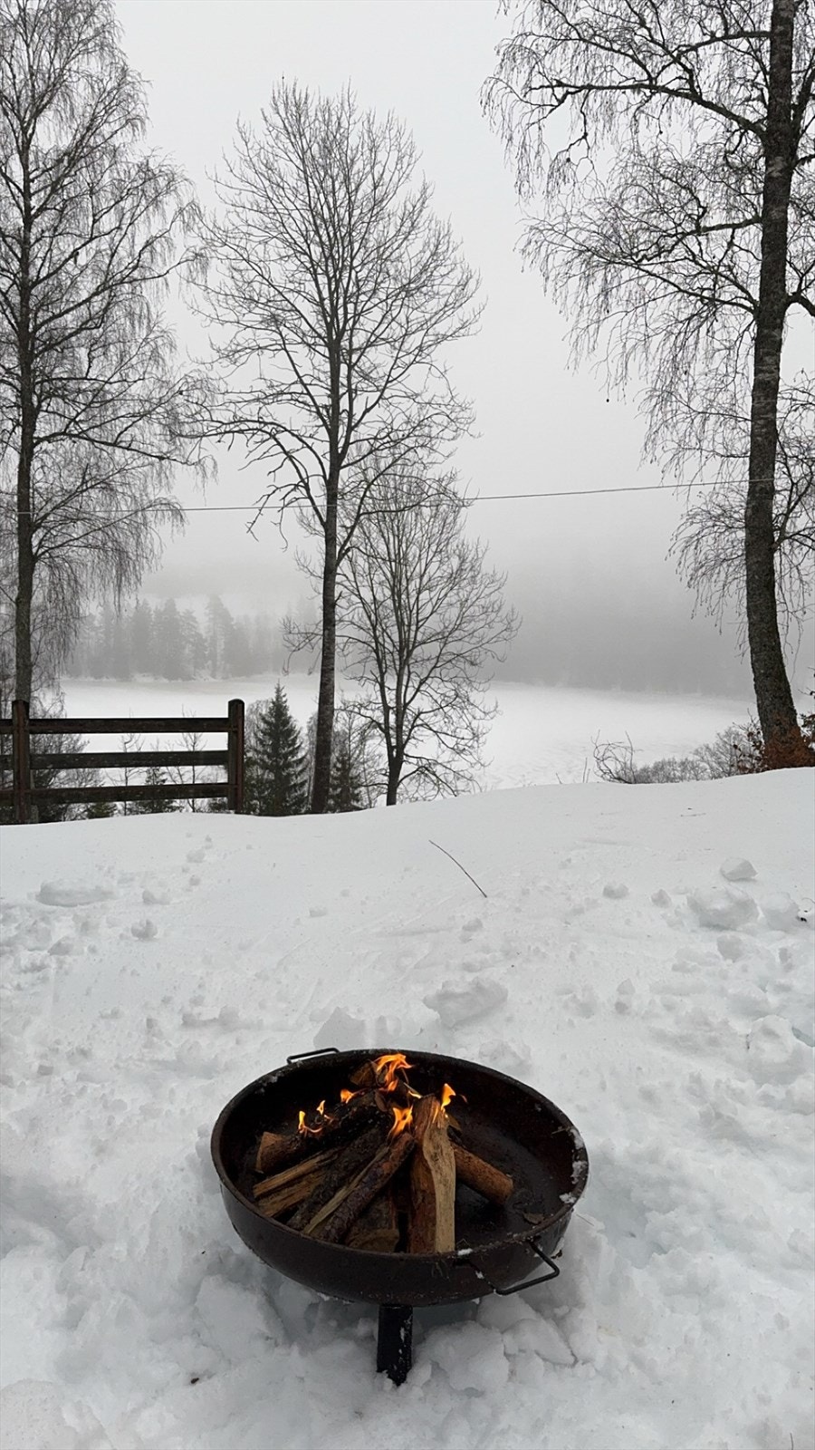 Bålpannen er mye brukt om vinteren. Galleribilde