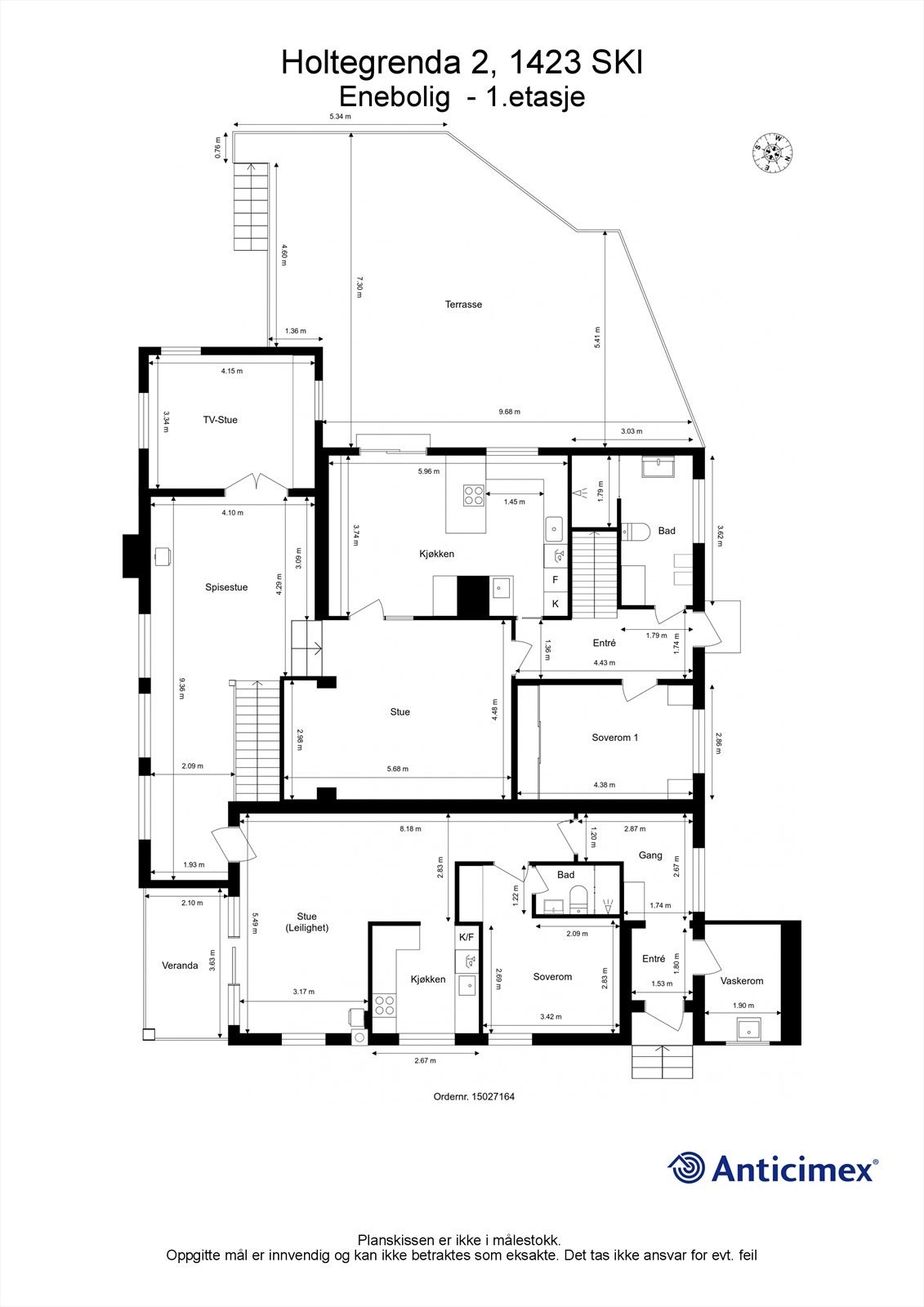 Plantegning 1. etasje Galleribilde