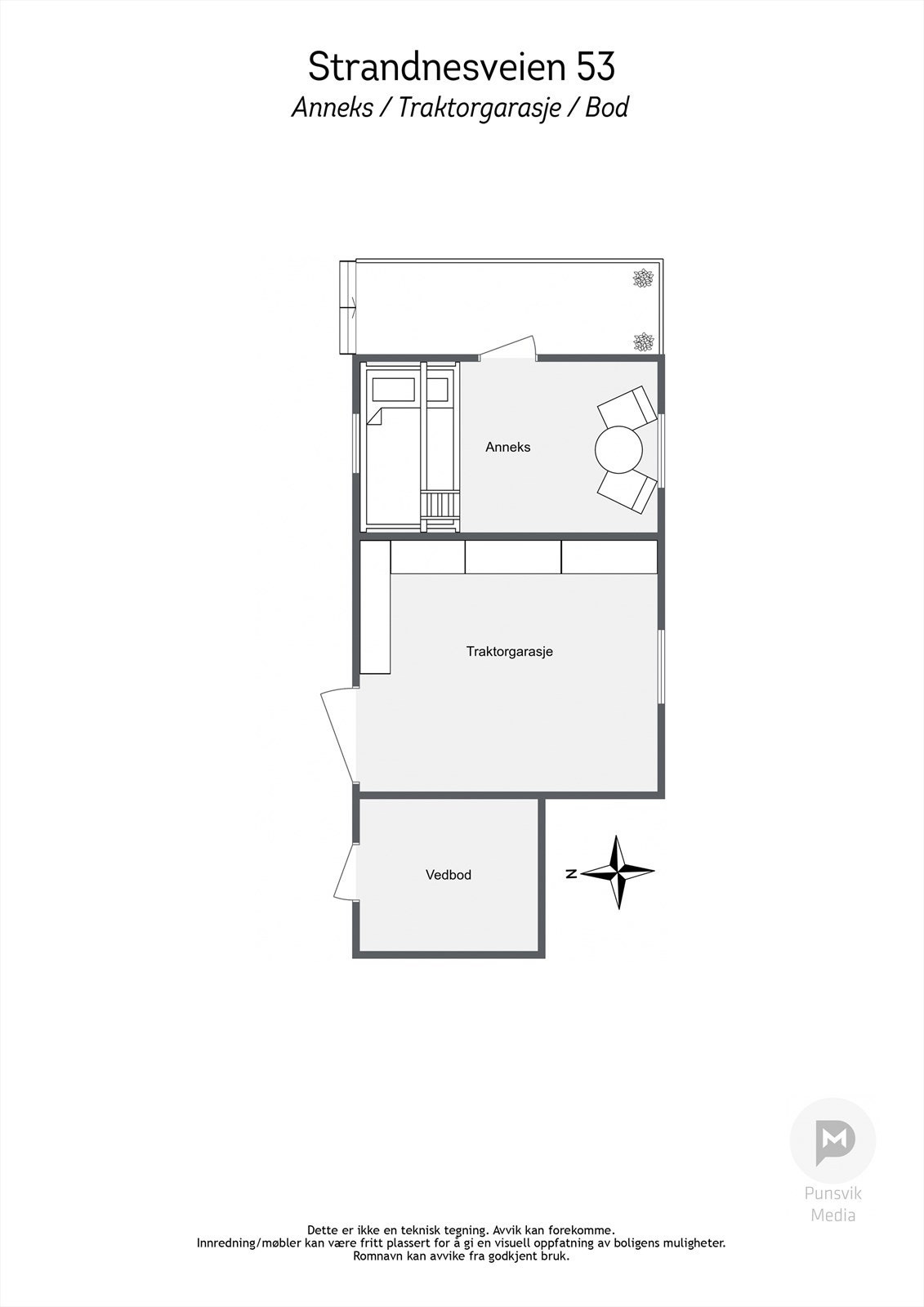 Plantegning Anneks / Traktorgarasje / Bod Galleribilde