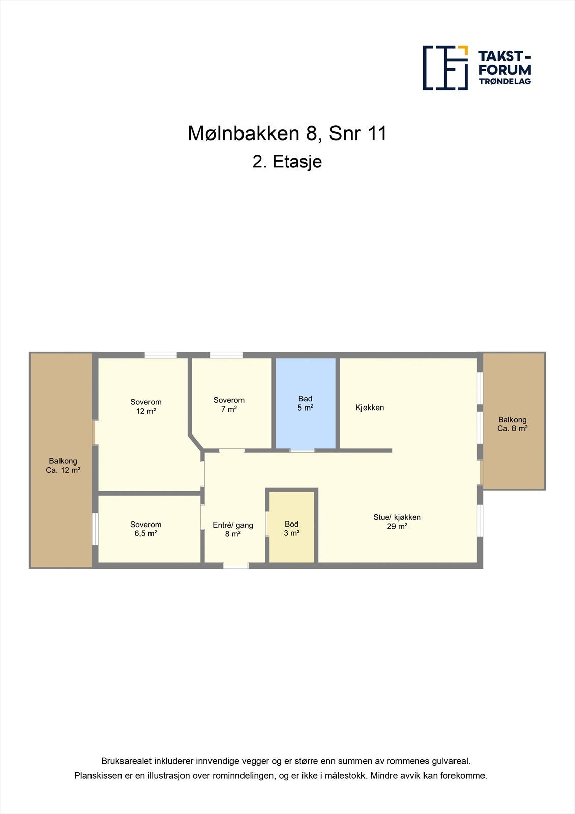 Plantegning av leiligheten. Galleribilde