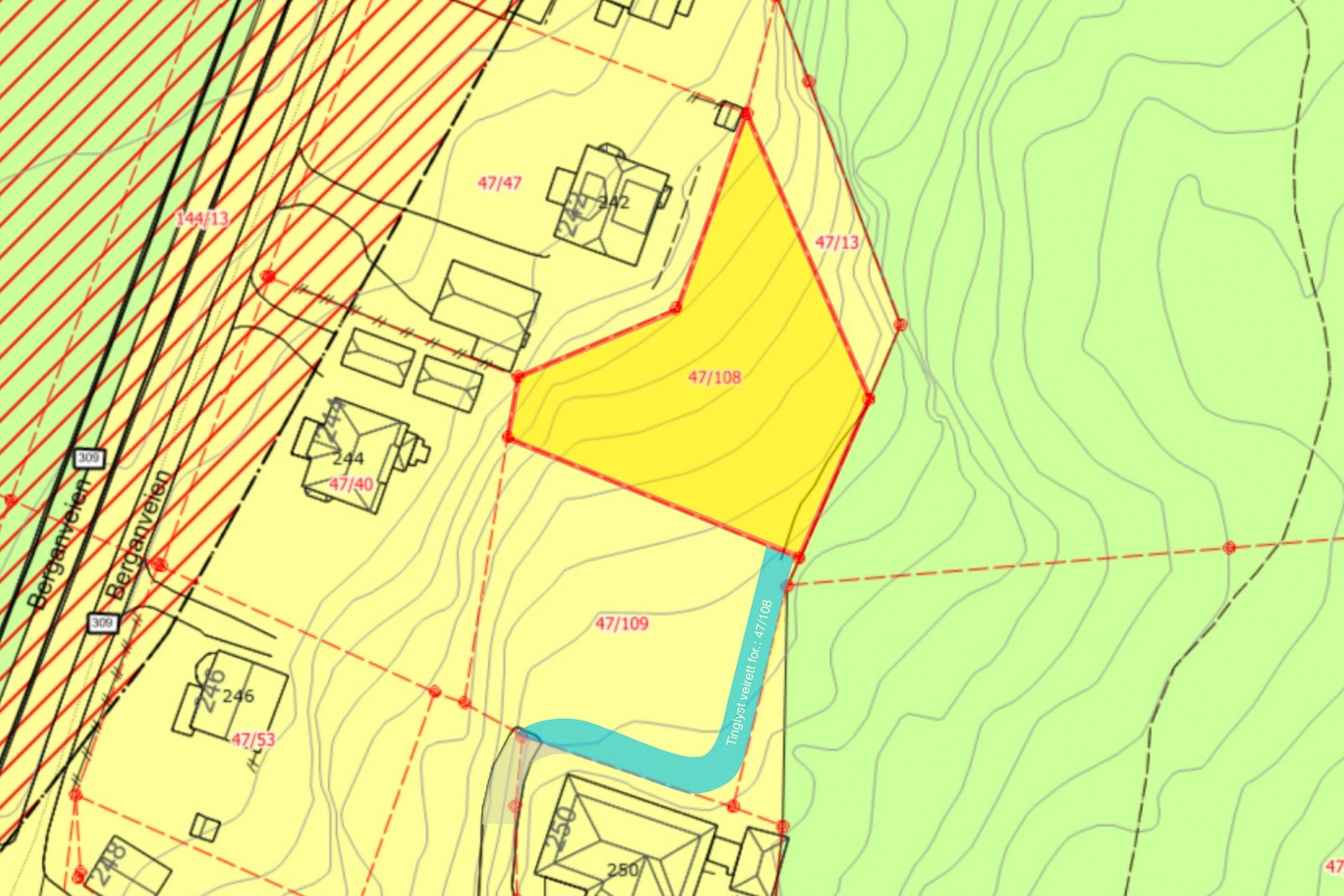 Tinglyst adkomst/veirett Galleribilde