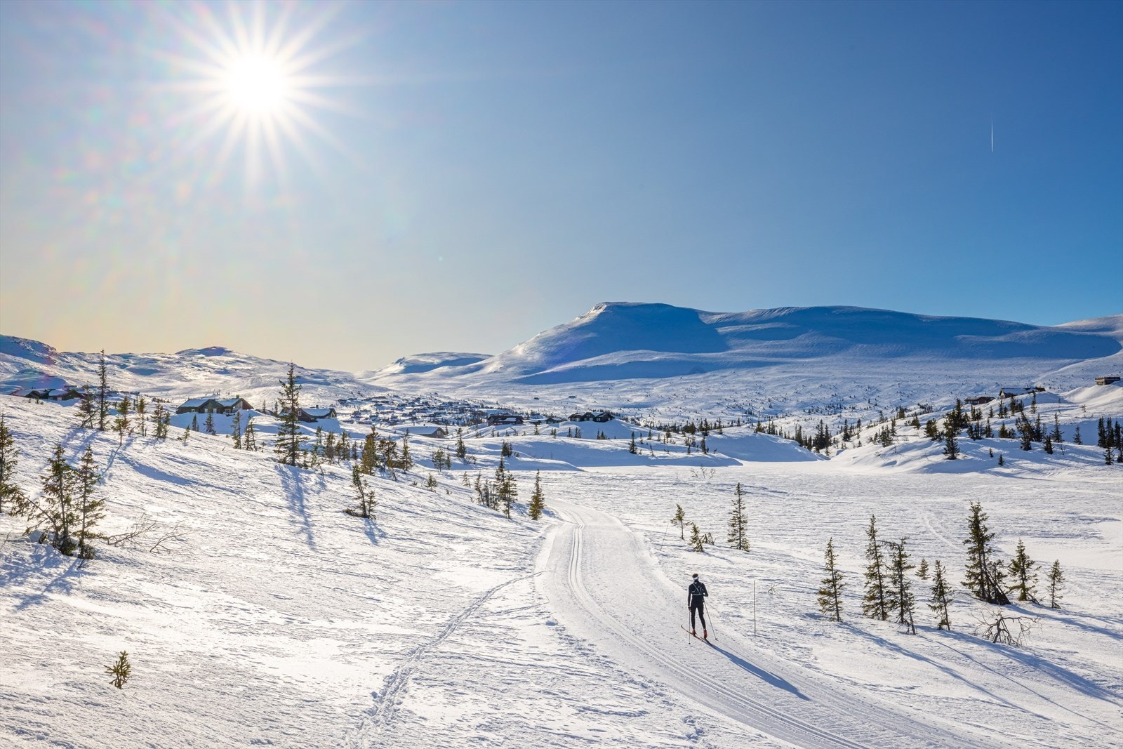 I Høgevarde hytteområde finner du 50 km med flotte, preparerte langrennsløyper. Galleribilde