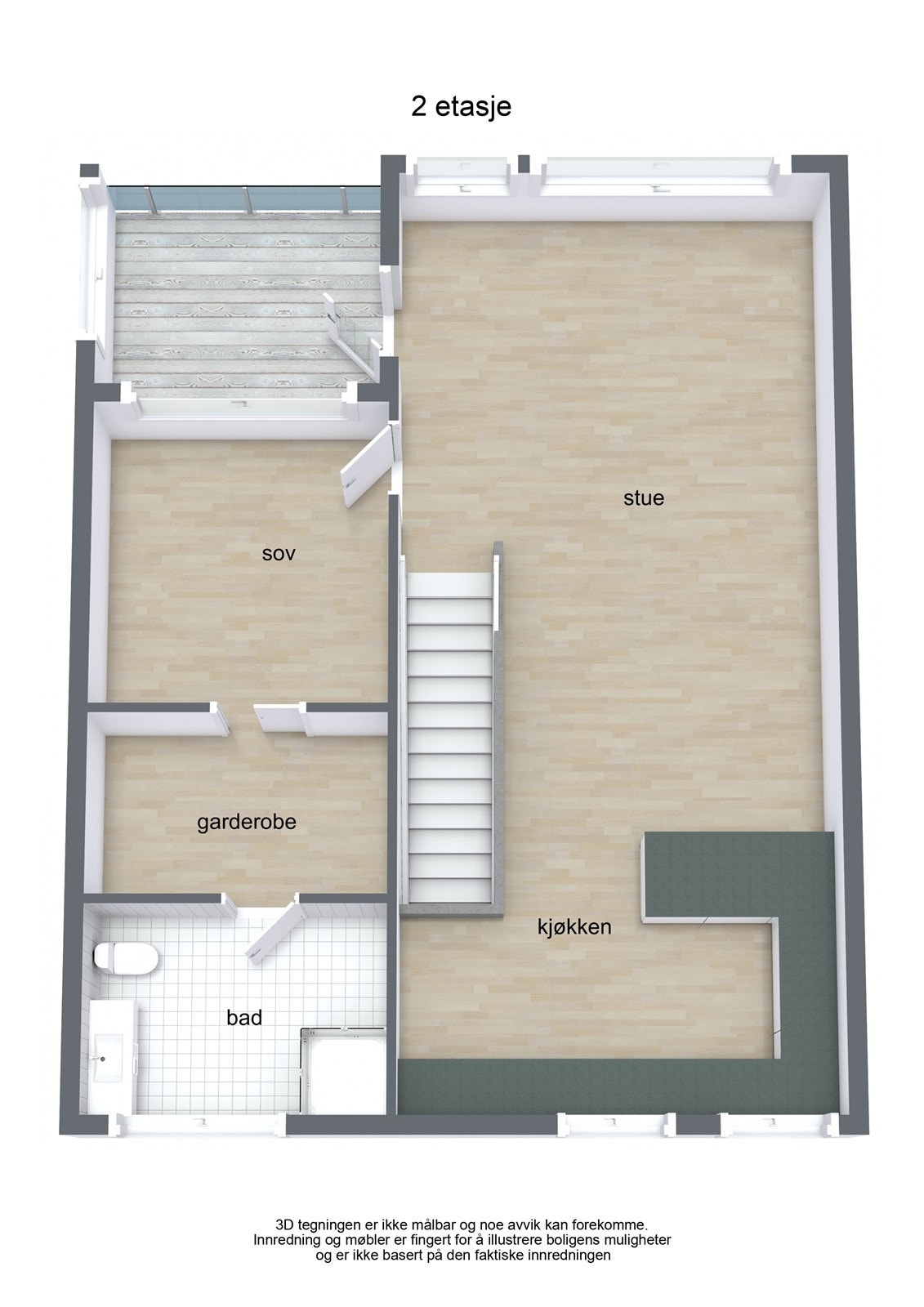 Planløsning 2 etg. Galleribilde