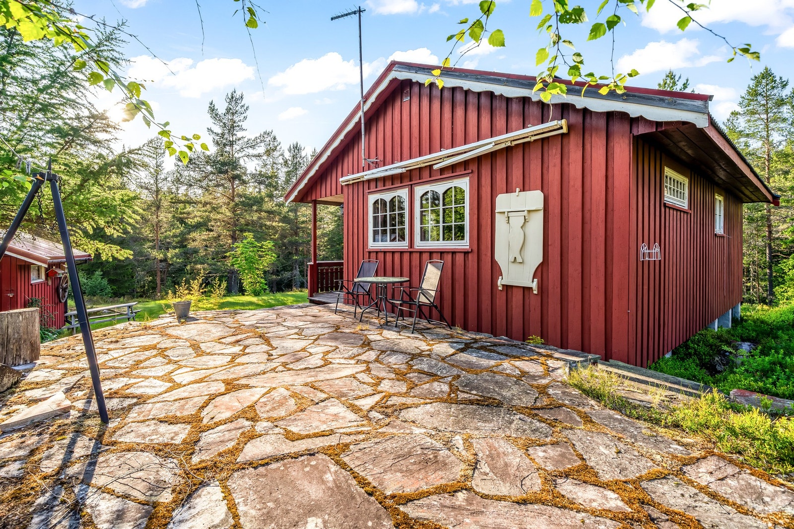 Platting med naturstein. Galleribilde