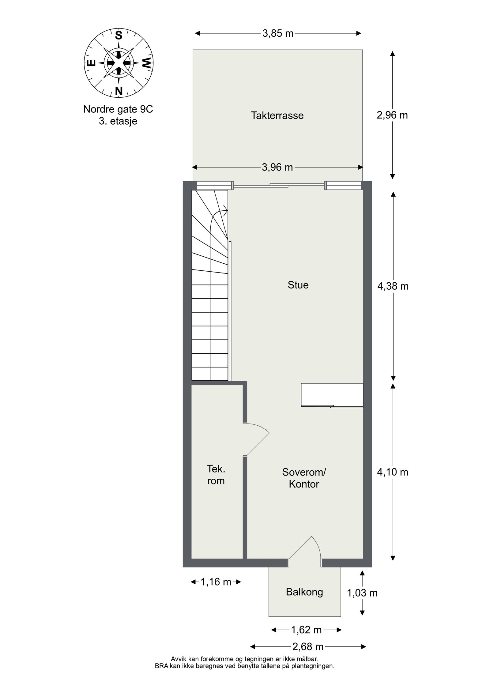 Plantegning 3.etasje. Galleribilde