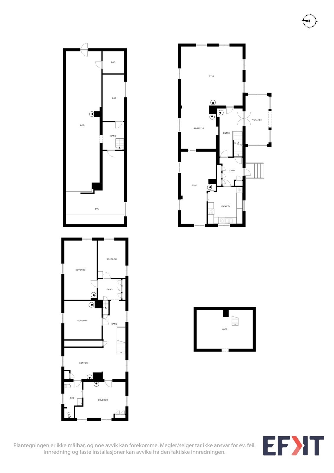 Plantegninger alle plan Galleribilde