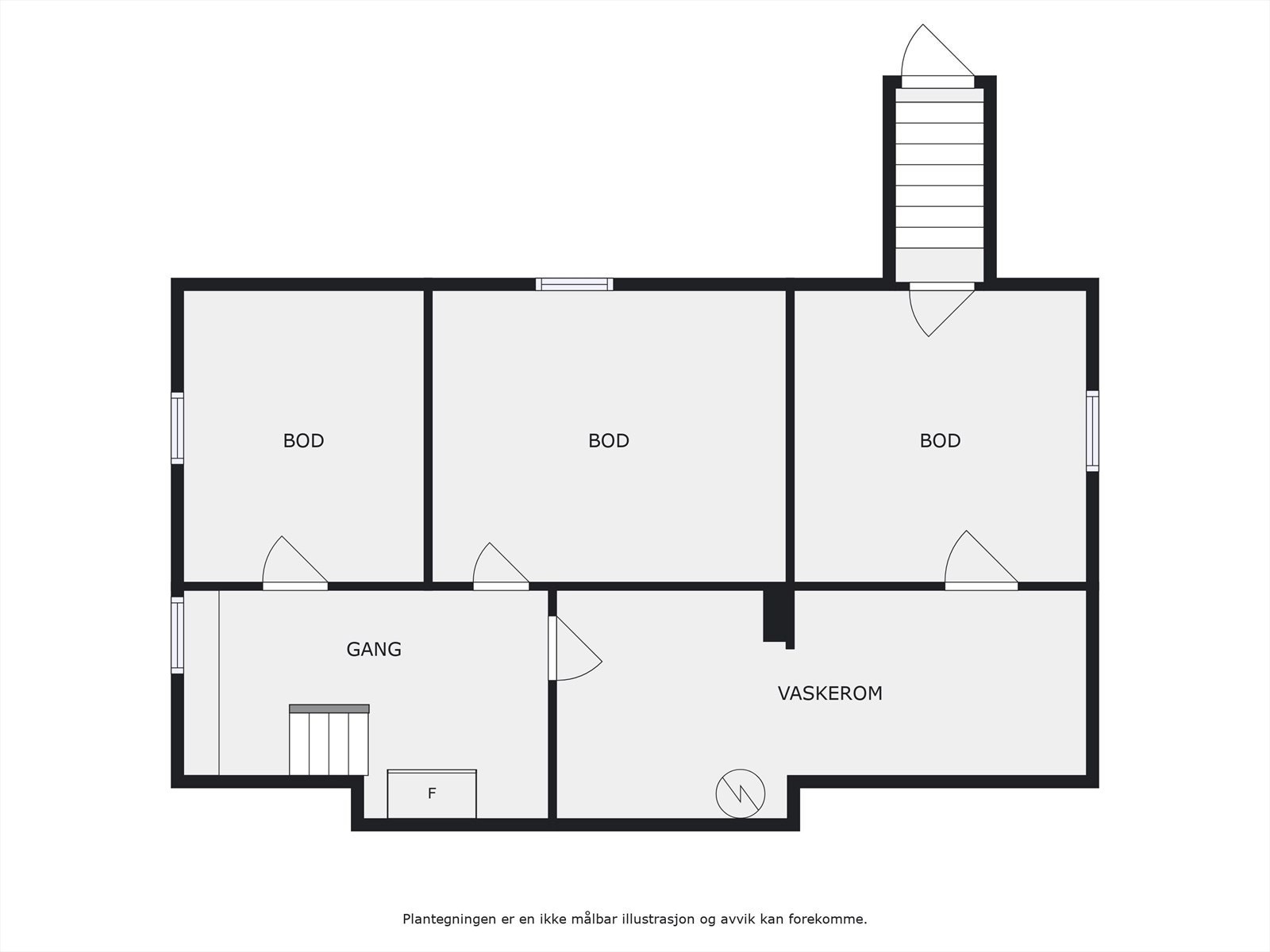 Plantegning kjeller. Galleribilde
