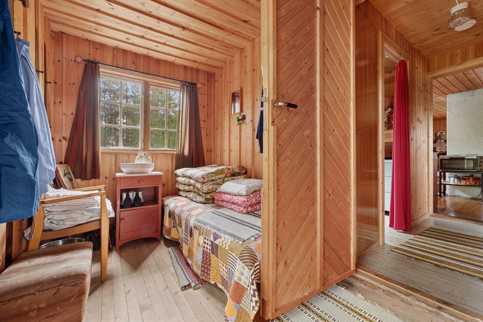 Vindfanget er innredet med en ekstra sengeplass. Galleribilde